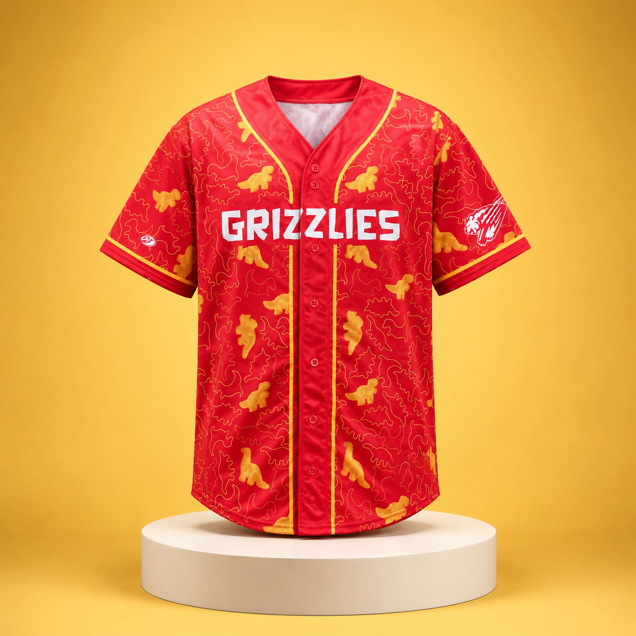 2026 Fresno Grizzlies Dino Nugget Jersey 2 Fresno Grizzlies Dino Nugget Jersey 2026 2