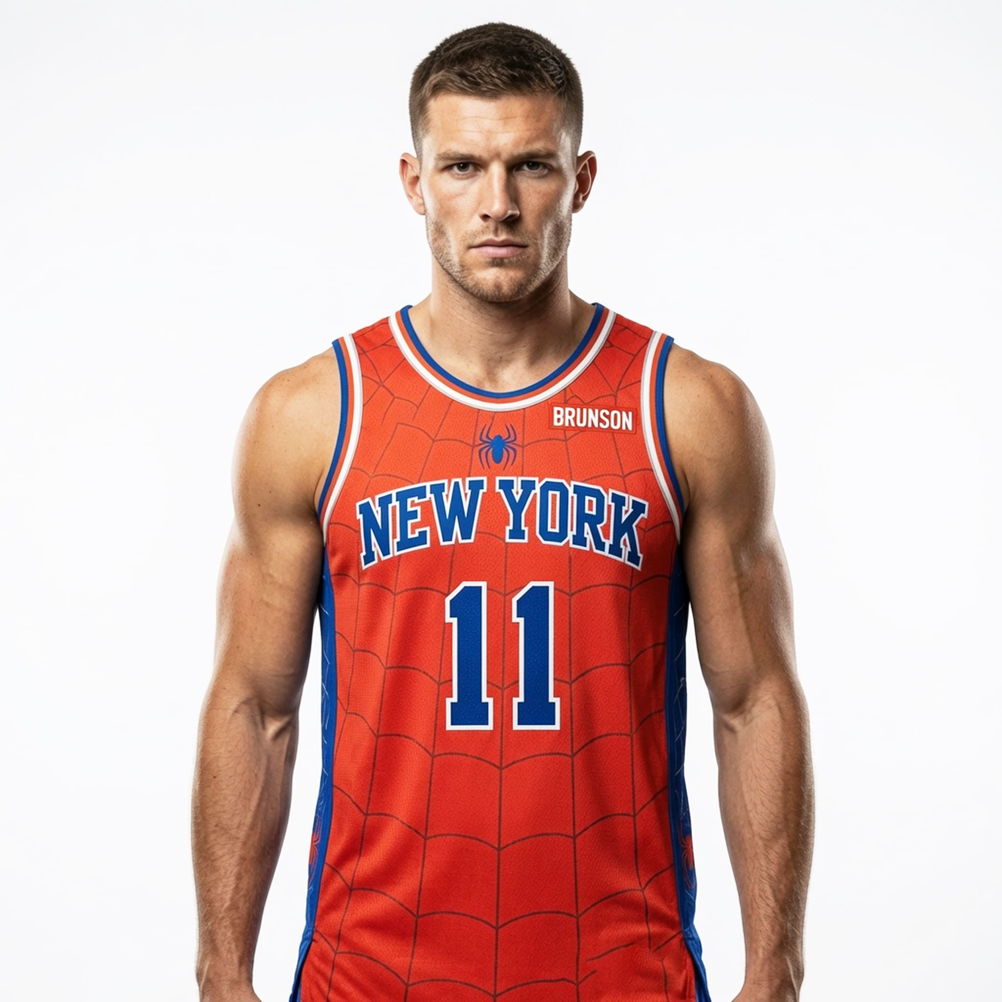 Knicks Jalen Brunson Spider Man Jersey 2026 6 Knicks Jalen Brunson Spider Man Jersey 2026 6