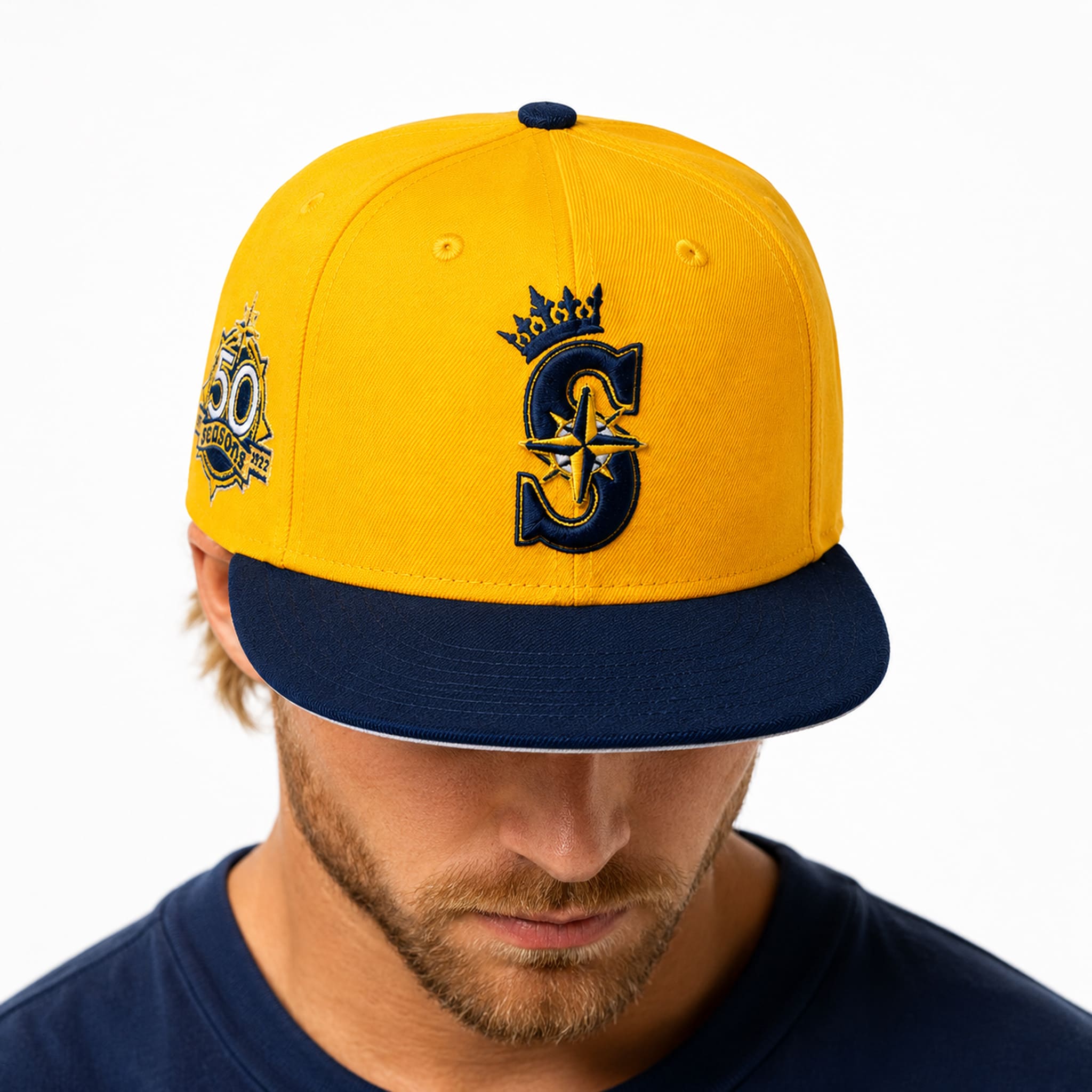 Mariners 50 Seasons Yellow Hat 2 Mariners 50 Seasons Yellow Hat 2