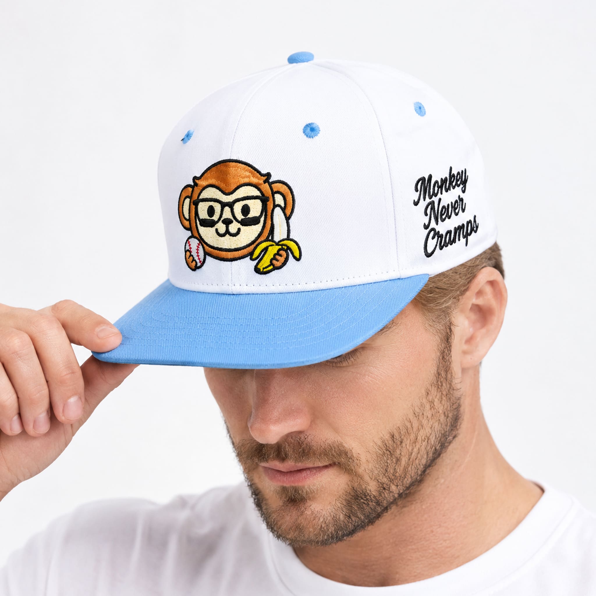 Monkey Never Cramp Blue Hat 2 Monkey Never Cramp Blue Hat 3