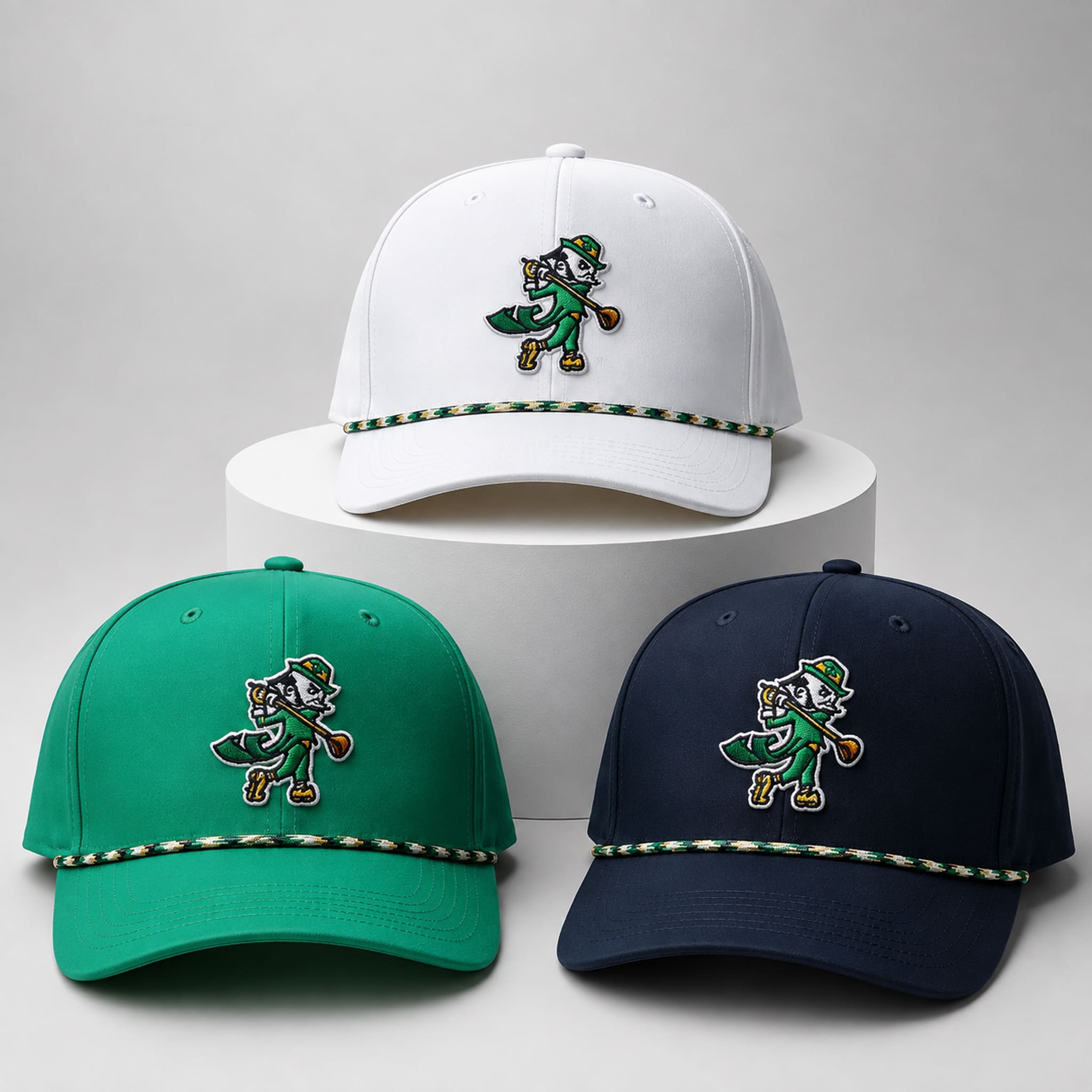Notre Dame Leprechaun Swing Golf Rope Hat 1 Notre Dame Leprechaun Swing Golf Rope Hat 1