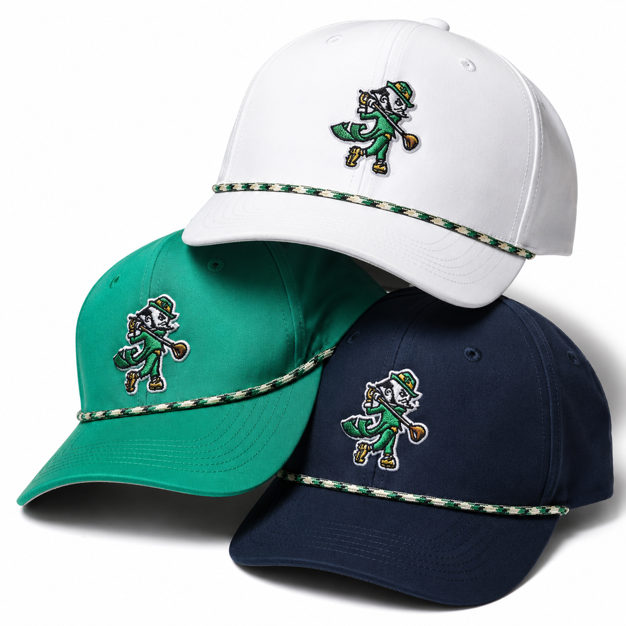 Notre Dame Leprechaun Swing Golf Rope Hat 3 Notre Dame Leprechaun Swing Golf Rope Hat 3