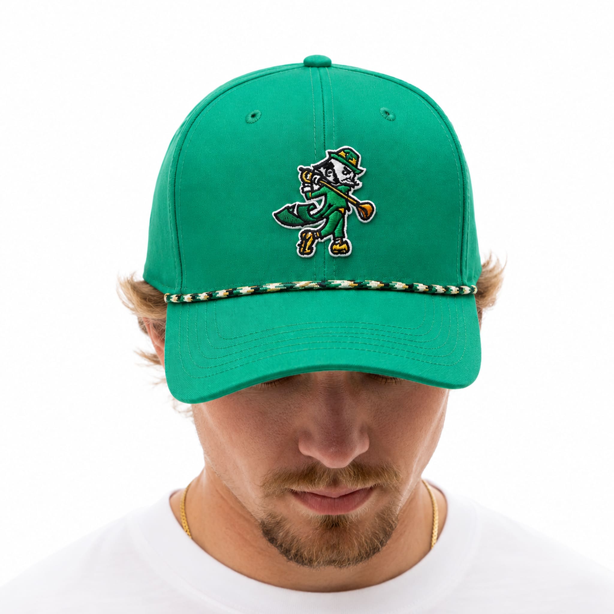 Notre Dame Leprechaun Swing Golf Rope Hat 4 Notre Dame Leprechaun Swing Golf Rope Hat 4
