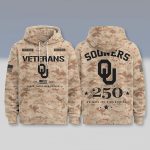 Oklahoma Sooners USA 250 Veterans Day Camo Hoodie