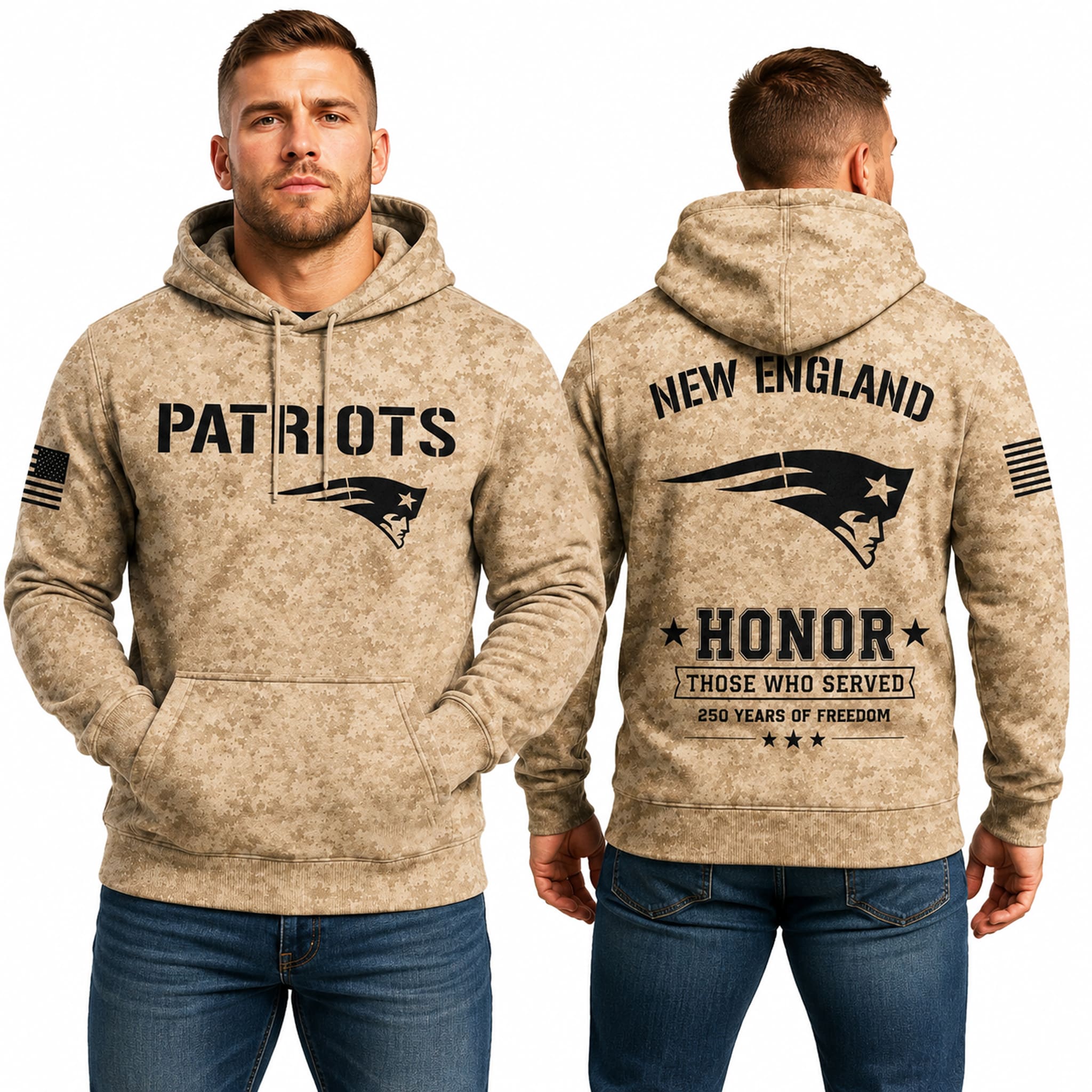 Patriots 250 Years of Freedom Veteran Camo Hoodie 2 Patriots 250 Years of Freedom Veteran Camo Hoodie 2