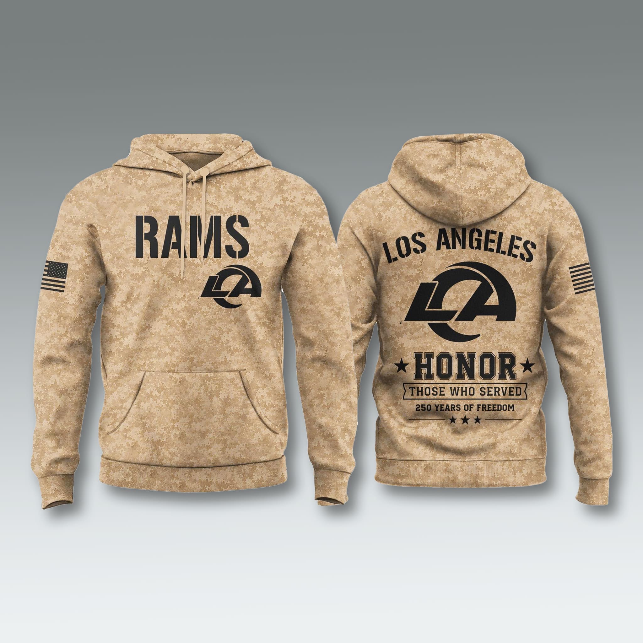 Rams 250 Years of Freedom Veteran Camo Hoodie 1 Rams 250 Years of Freedom Veteran Camo Hoodie 1