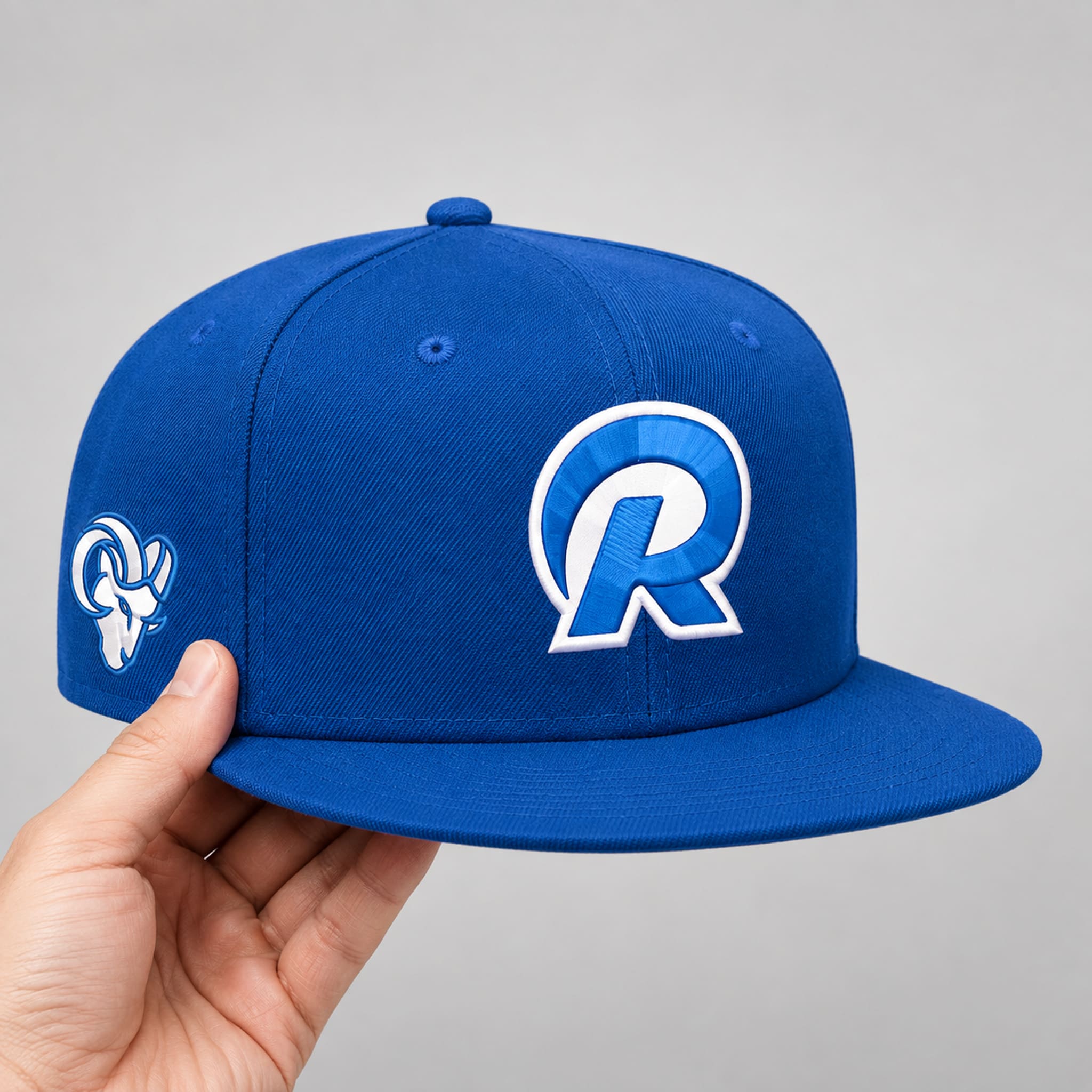 Rams Fearsome White Royal Hat 2 Rams Fearsome White Royal Hat 2