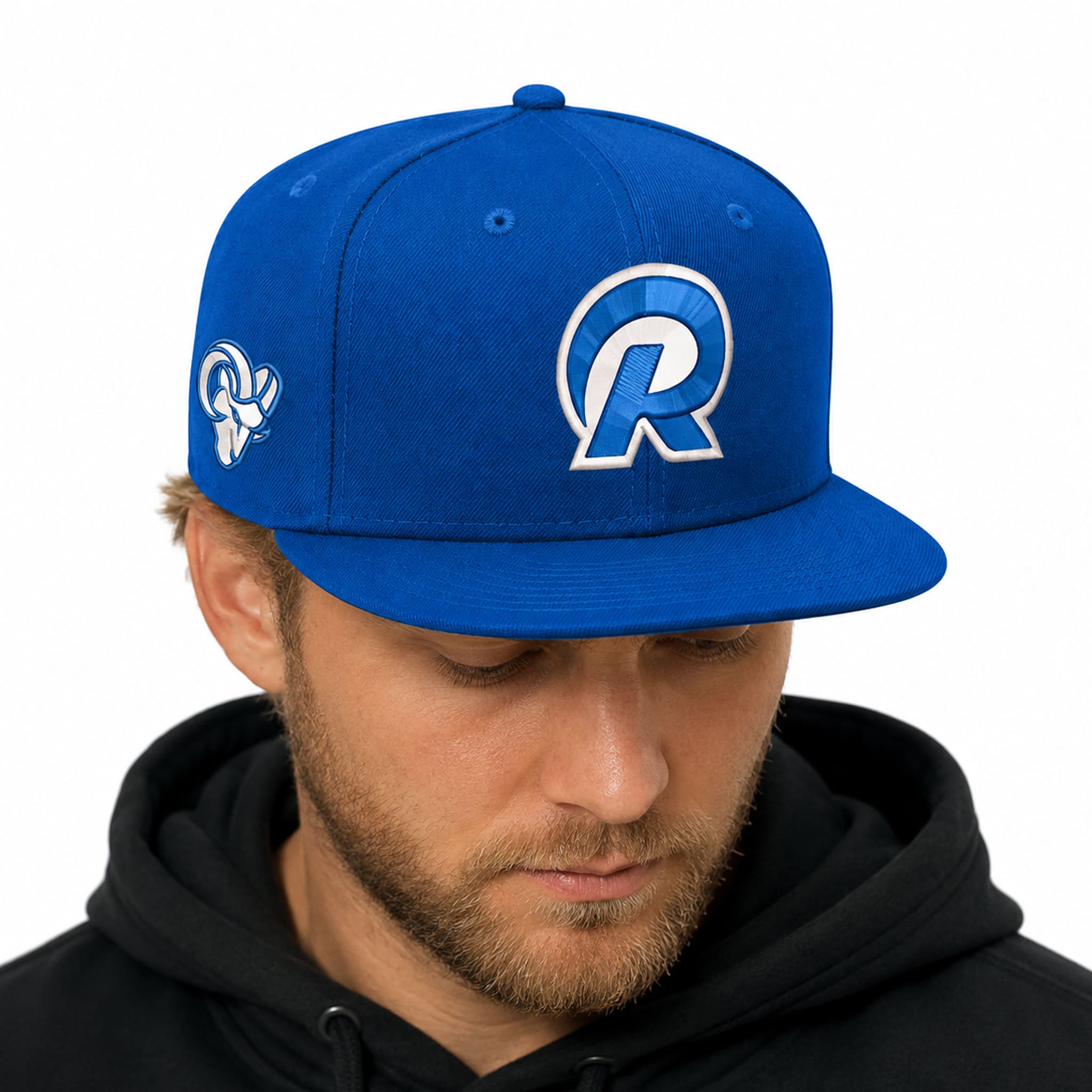 Rams Fearsome White Royal Hat 3 Rams Fearsome White Royal Hat 3