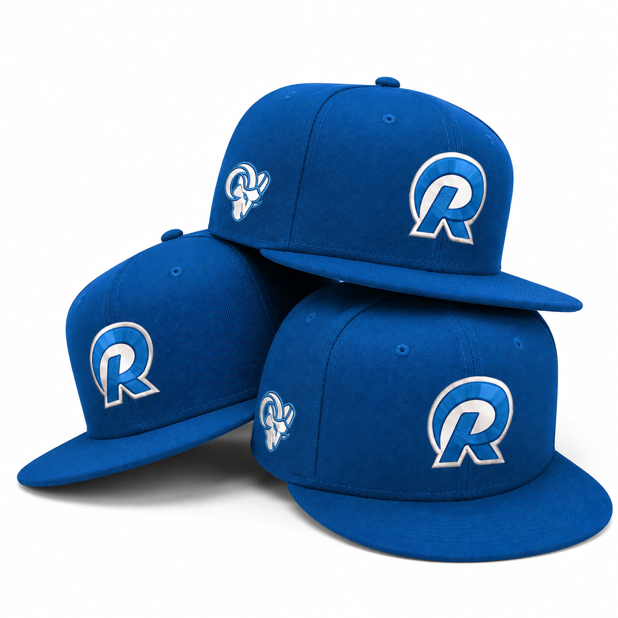Rams Fearsome White Royal Hat 4 Rams Fearsome White Royal Hat