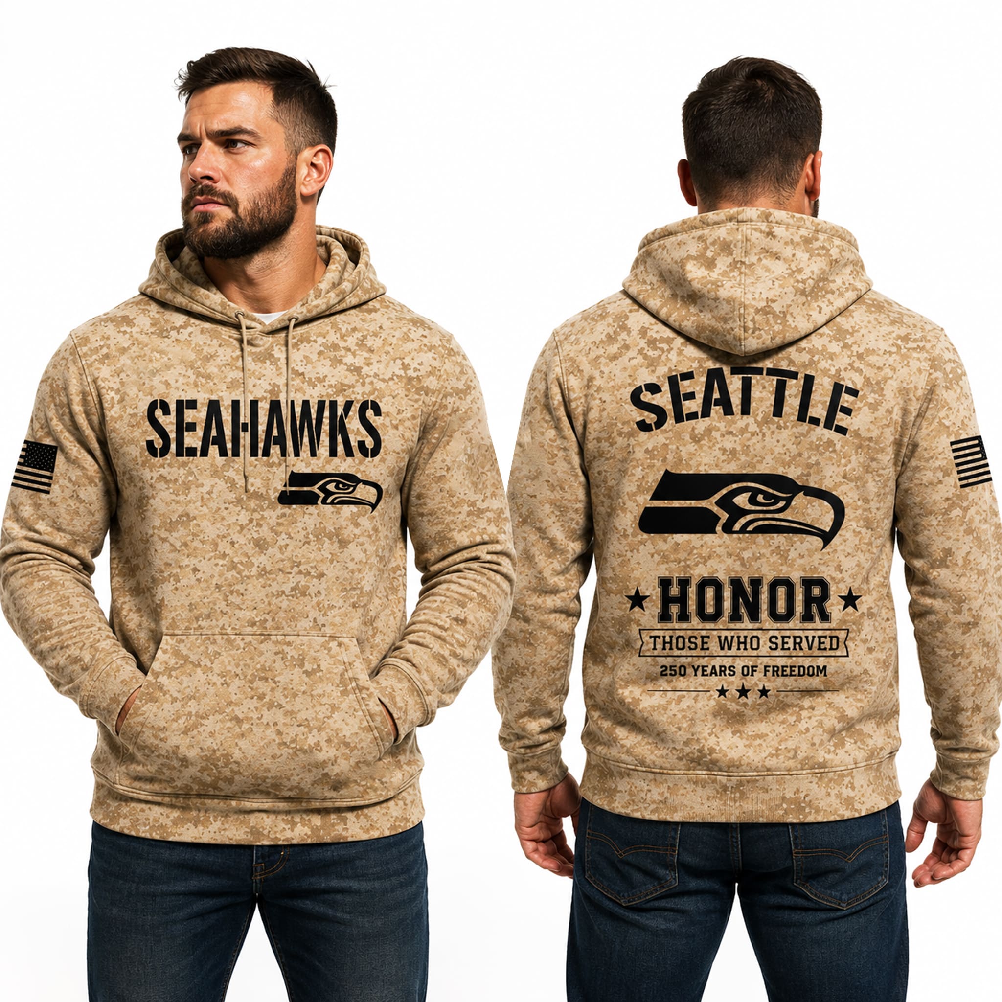 Seahawks USA 250 Veterans Day Camo Hoodie 2 Seahawks USA 250 Veterans Day Camo Hoodie 2