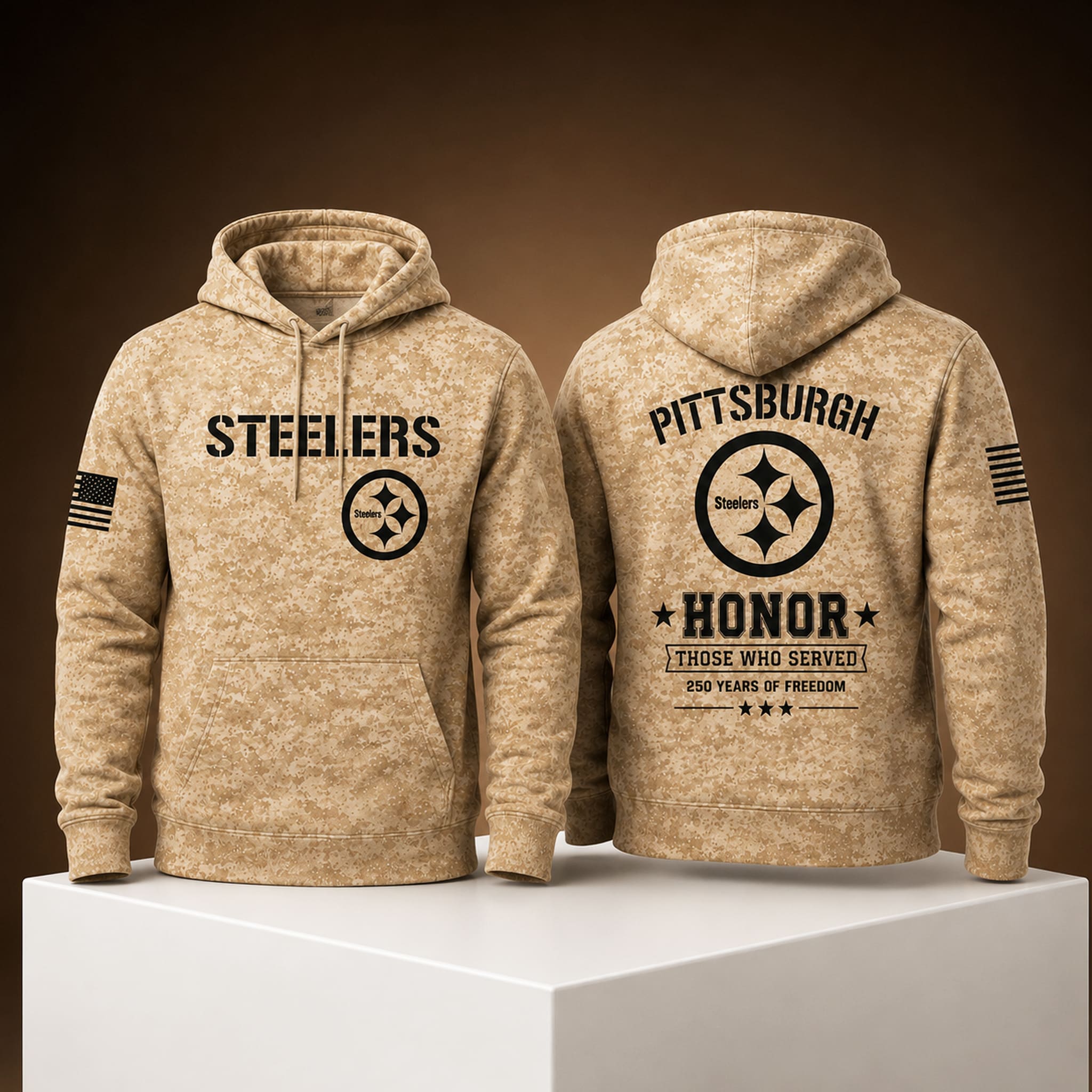 Steelers USA 250 Veterans Day Camo Hoodie Steelers USA 250 Veterans Day Camo Hoodie