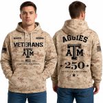 Texas A&M Aggies 250 Years of Freedom Veteran Camo Hoodie