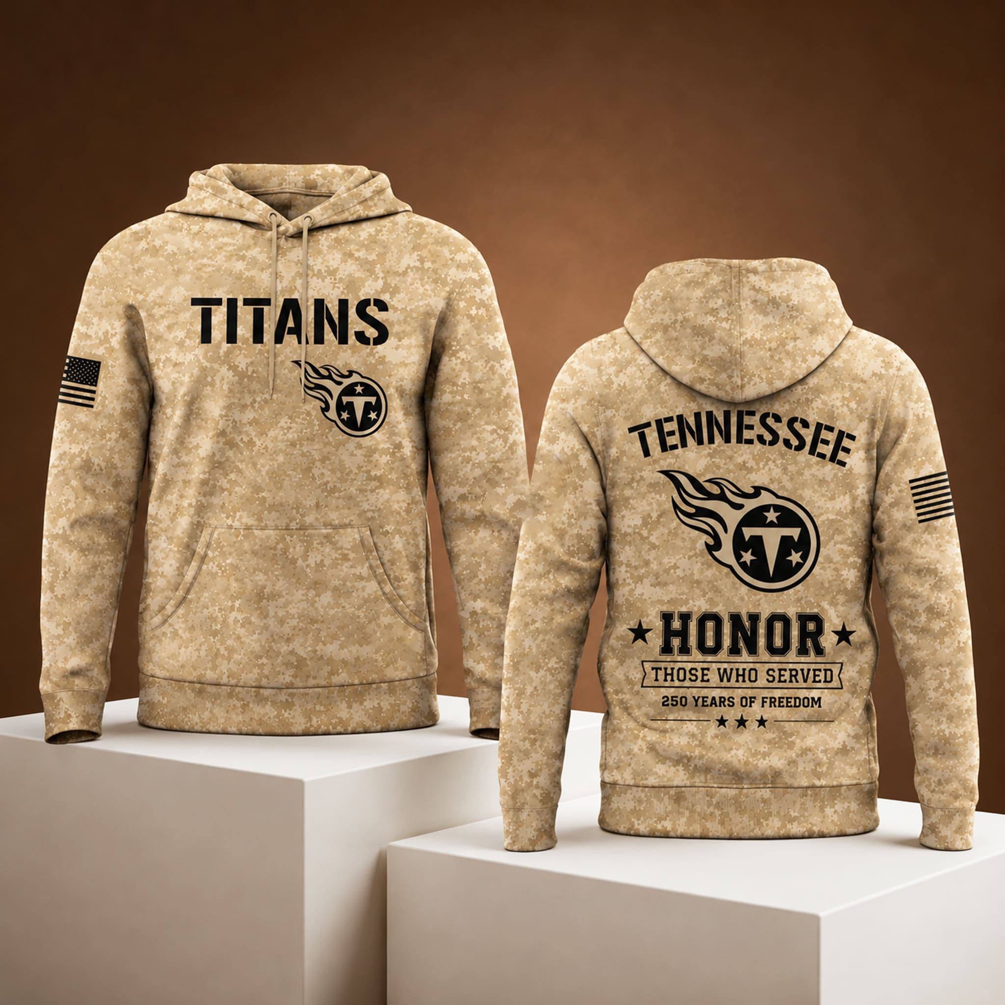 Titans USA 250 Veterans Day Camo Hoodie Titans USA 250 Veterans Day Camo Hoodie