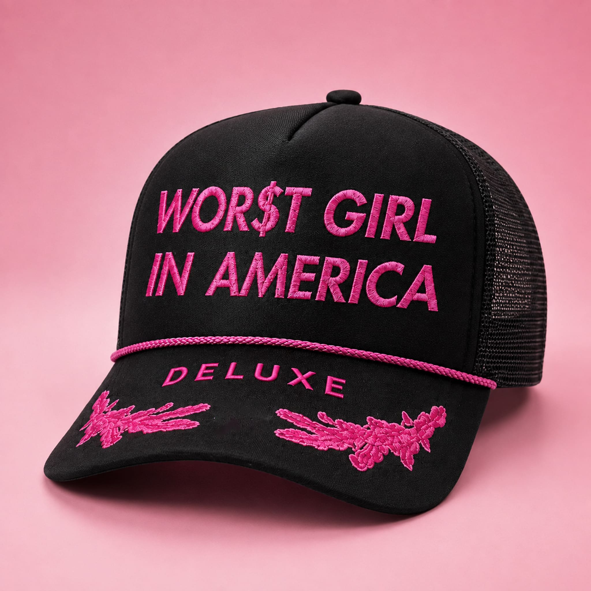 Worst Girl In America Pink Hat 2 Worst Girl In America Deluxe Pink Hat 2