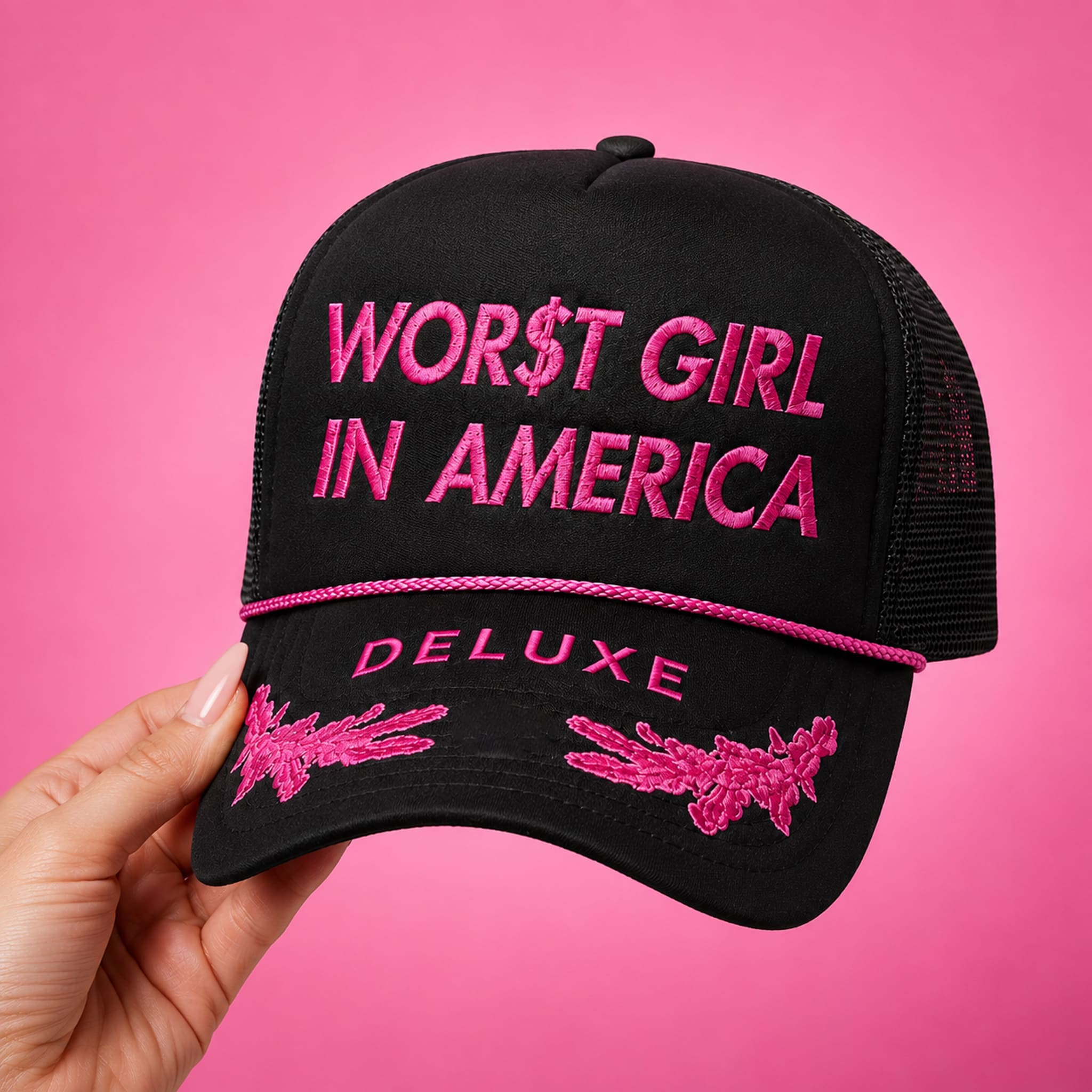 Worst Girl In America Deluxe Pink Hat Worst Girl In America Deluxe Pink Hat