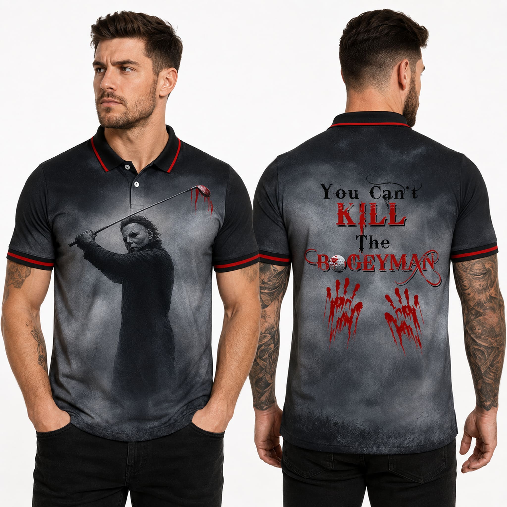 You Cant Kill The Bogeyman Halloween Golf Polo Shirt 2 You Cant Kill The Bogeyman Halloween Golf Polo Shirt 2