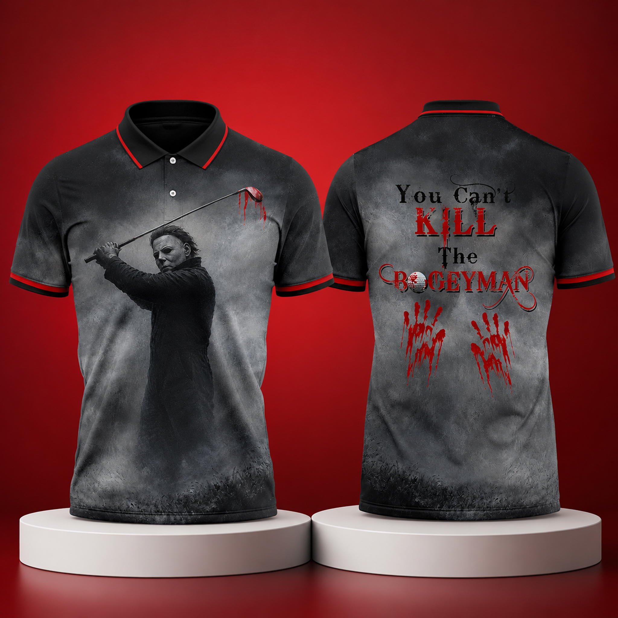 You Can't Kill The Bogeyman Halloween Golf Polo Shirt 3 You Cant Kill The Bogeyman Halloween Golf Polo Shirt