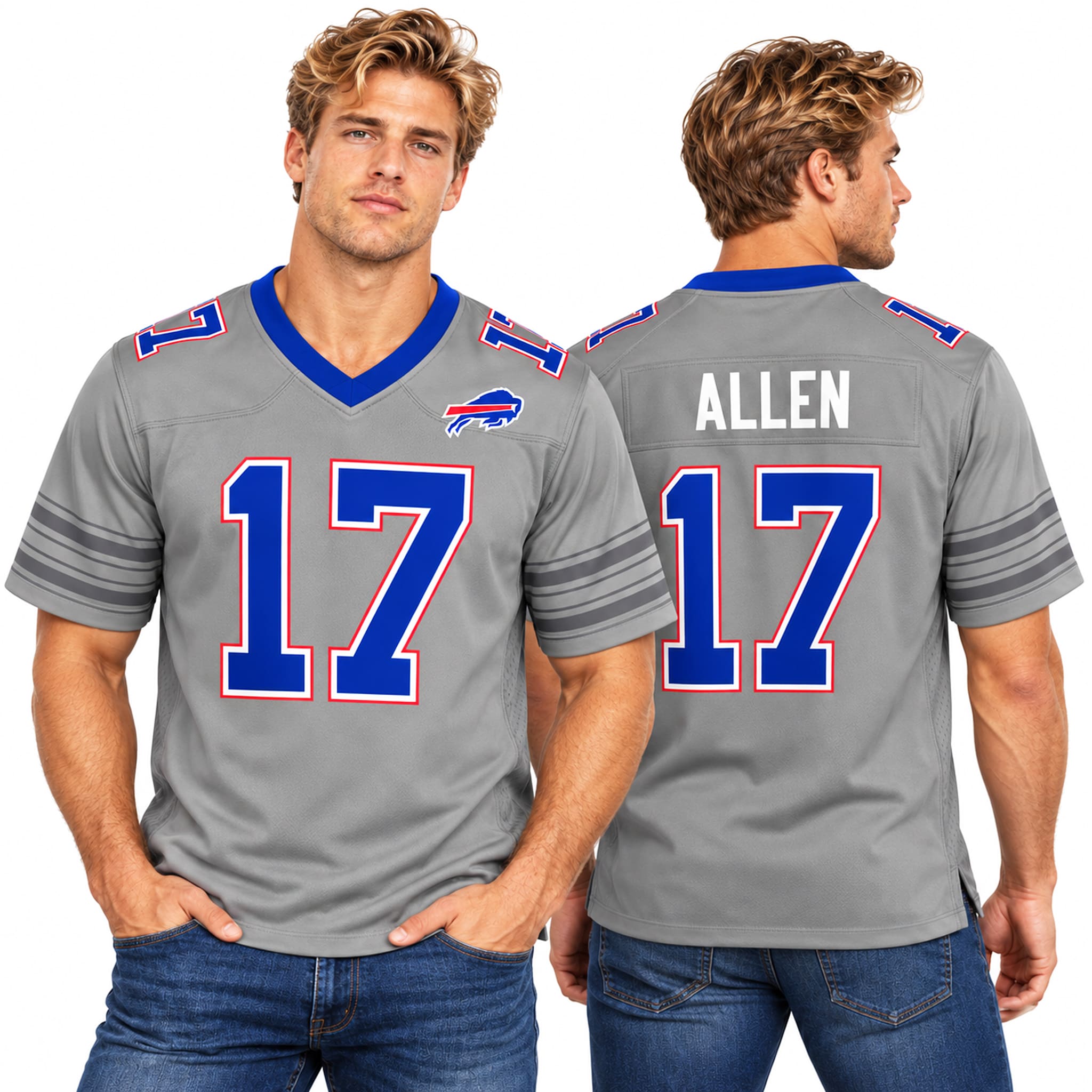 2026 Bills Rivalry Nickel City Grey Jersey 2 2026 Bills Rivalry Nickel City Grey Jersey 2