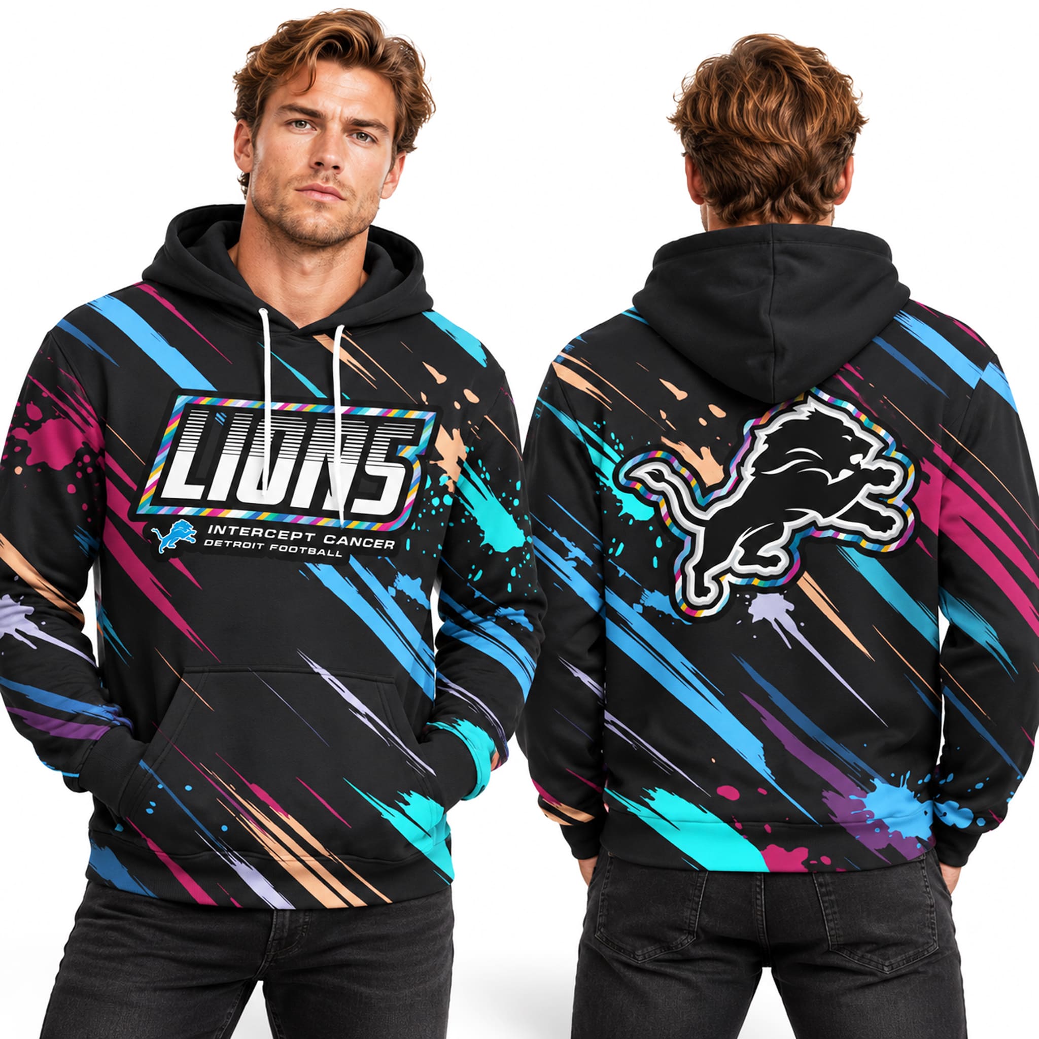 2026 Crucial Catch Lions Colorful Hoodie 2 2026 Crucial Catch Lions Hoodie 2r