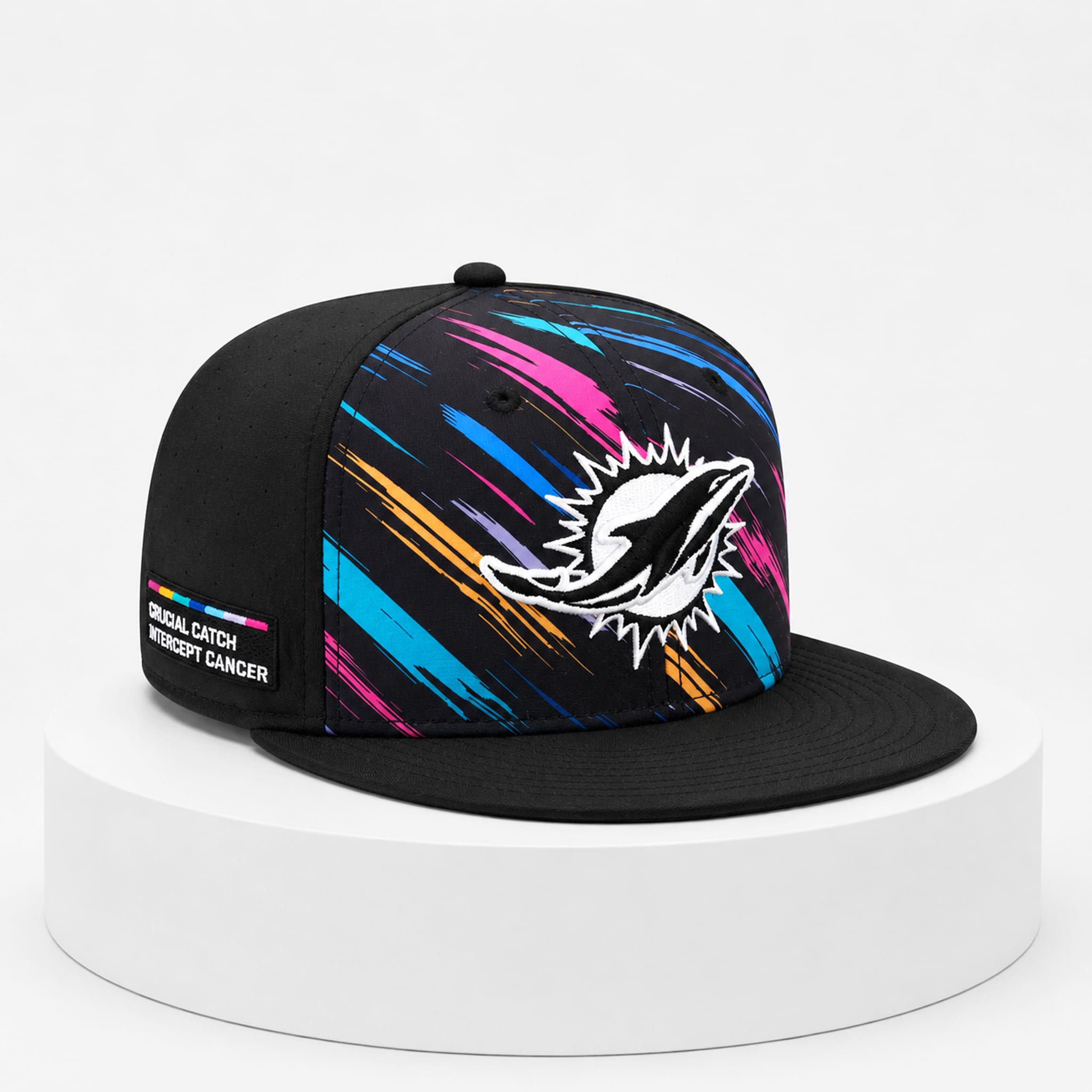 2026 Dolphins Crucial Catch Cancer Hat