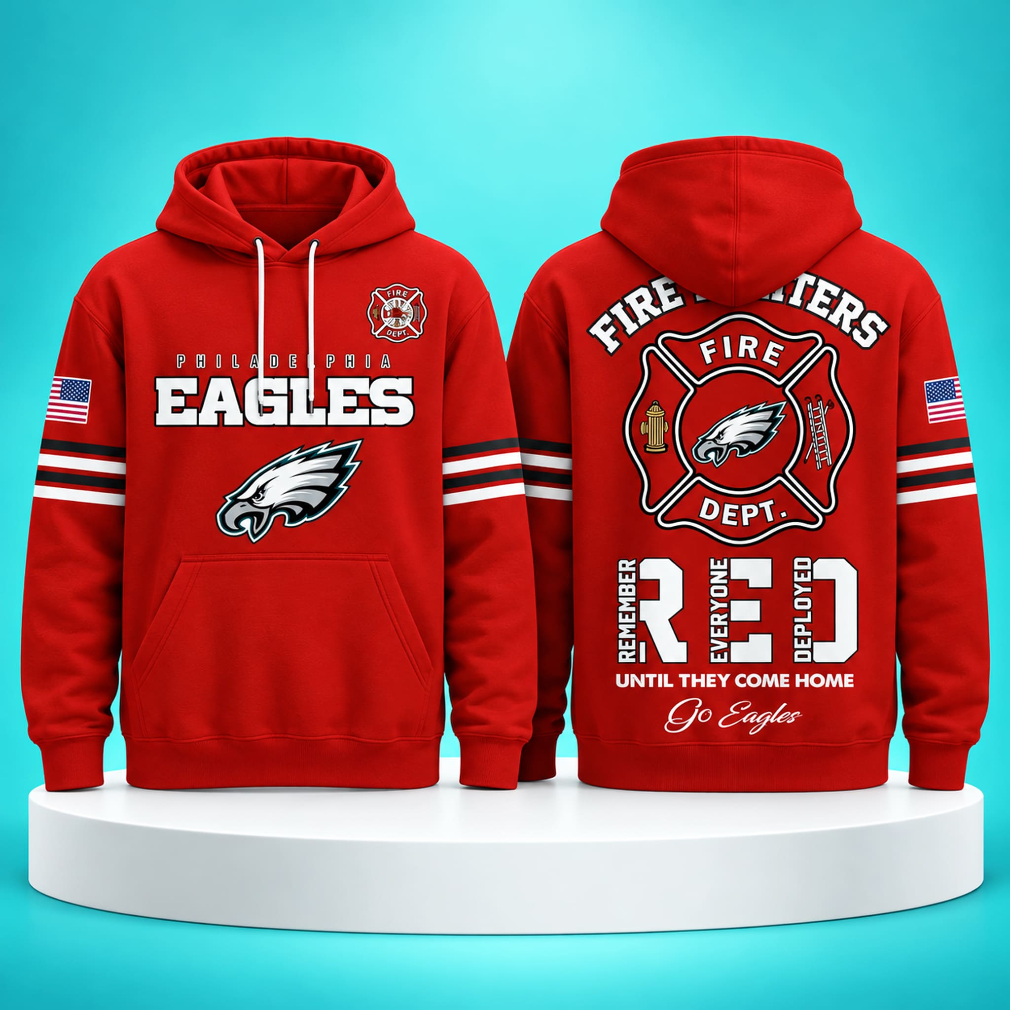 2026 Eagles Firefighters Appreciation Hoodie 1 2026 Eagles Firefighters Appreciation Hoodie 1
