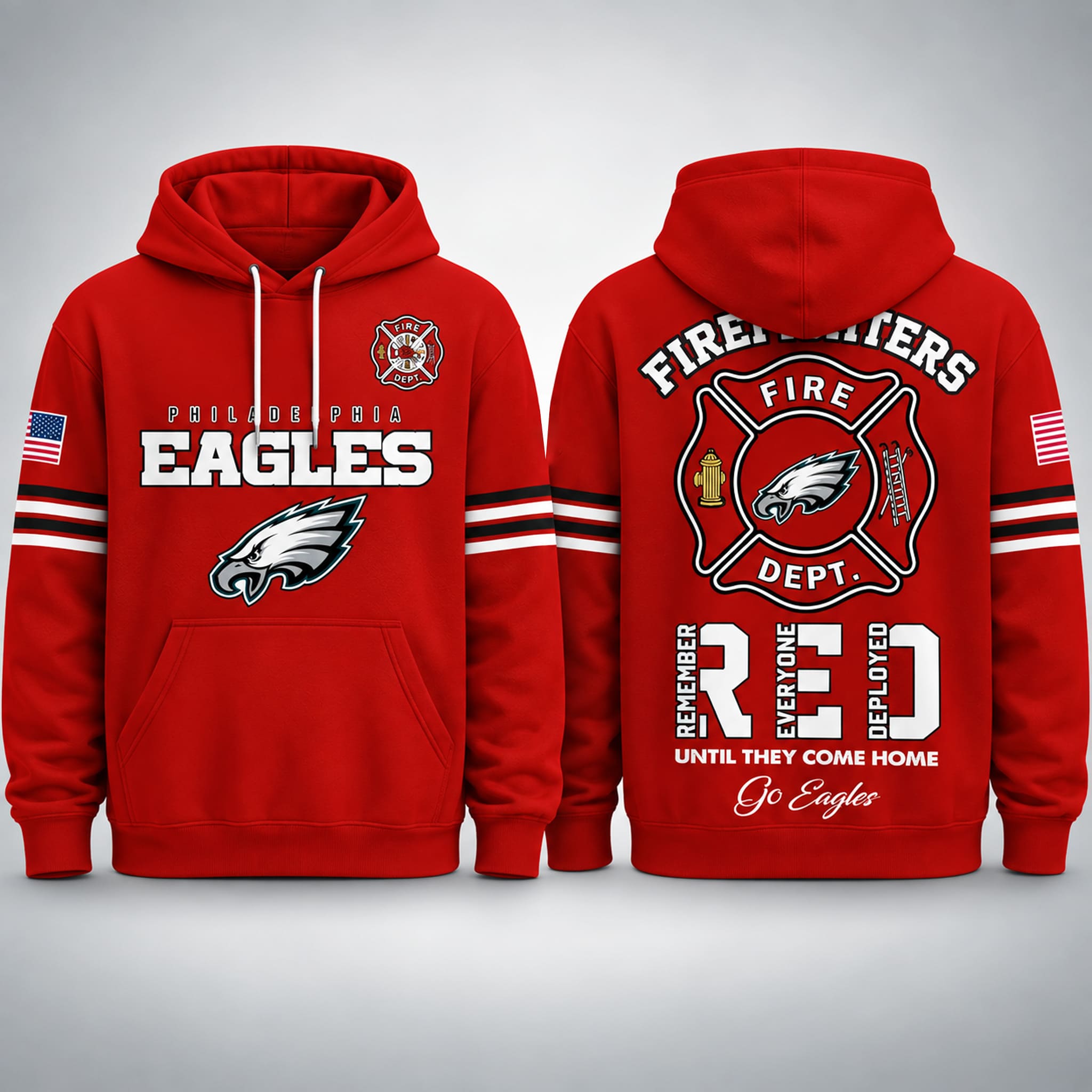 2026 Eagles Firefighters Appreciation Hoodie 2 2026 Eagles Firefighters Appreciation Hoodie 2