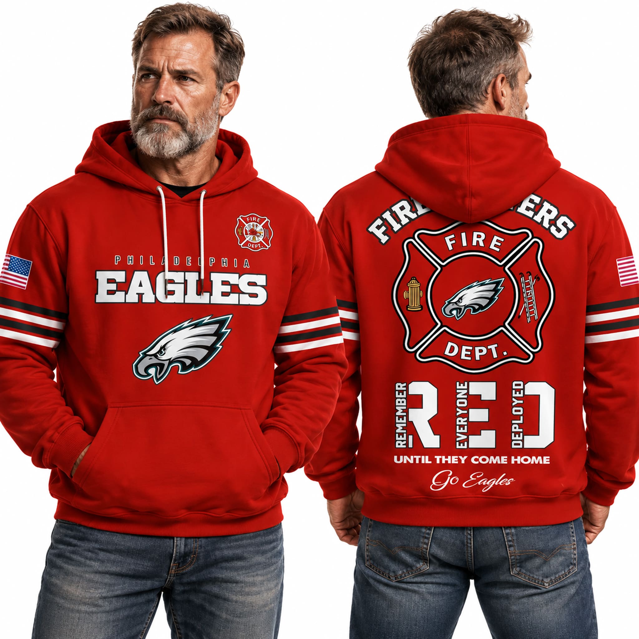2026 Eagles Firefighters Appreciation Hoodie 3 2026 Eagles Firefighters Appreciation Hoodie 3