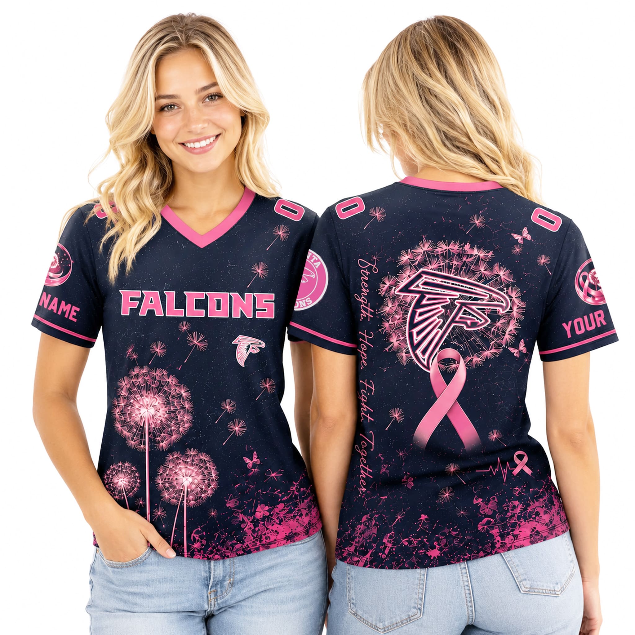 2026 Falcons Breast Cancer Awareness Football Jersey 2 2026 Falcons Breast Cancer Awareness Football Jersey 2