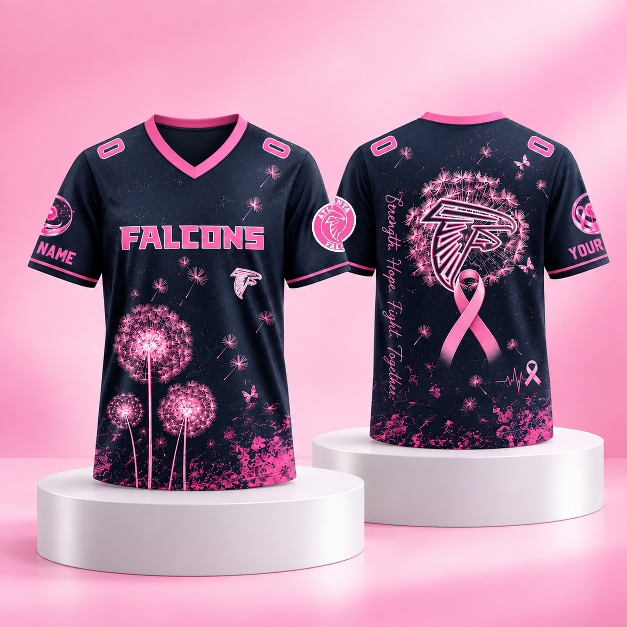 2026 Falcons Breast Cancer Awareness Football Jersey 2026 Falcons Breast Cancer Awareness Football Jersey