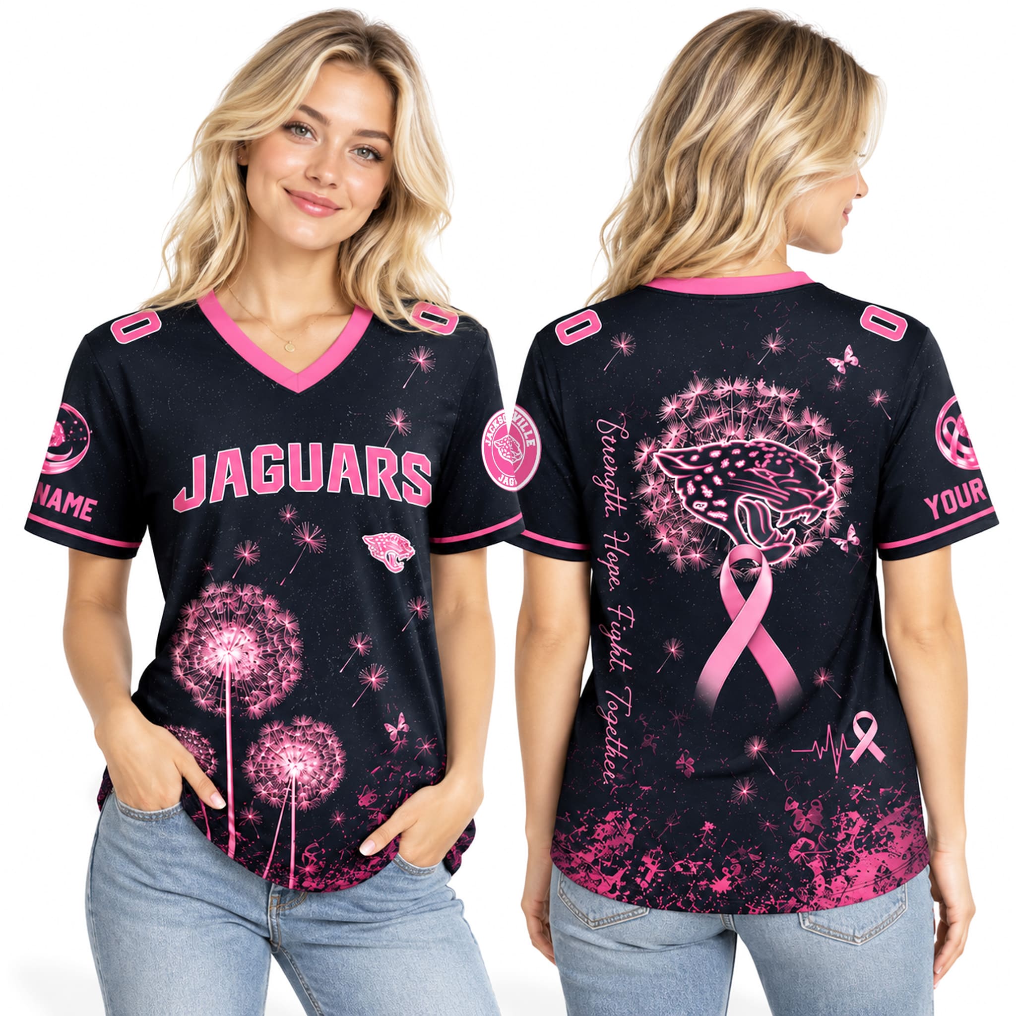 2026 Jaguars Breast Cancer Awareness Football Jersey 3 2026 Jaguars Breast Cancer Awareness Football Jersey
