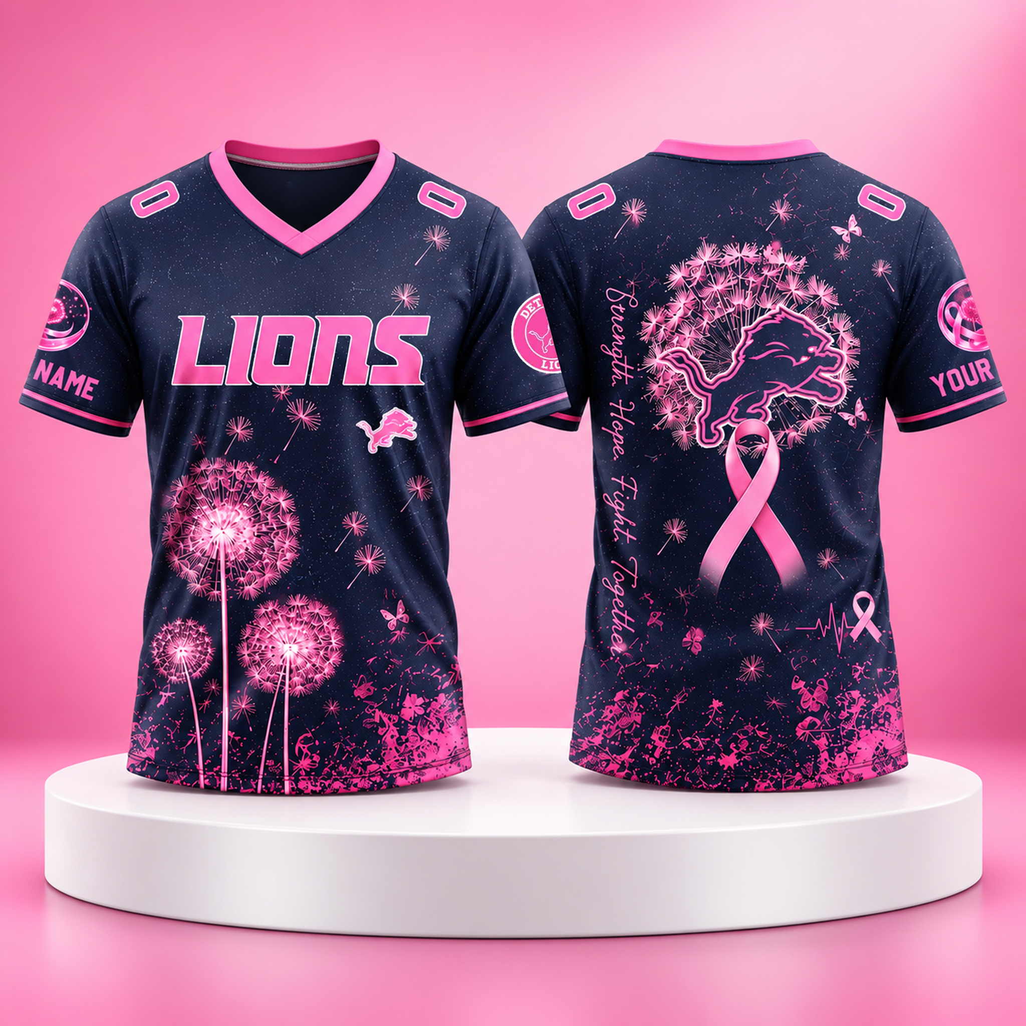 2026 Lions Breast Cancer Awareness Football Jersey 2 2026 Lions Breast Cancer Awareness Football Jersey 2