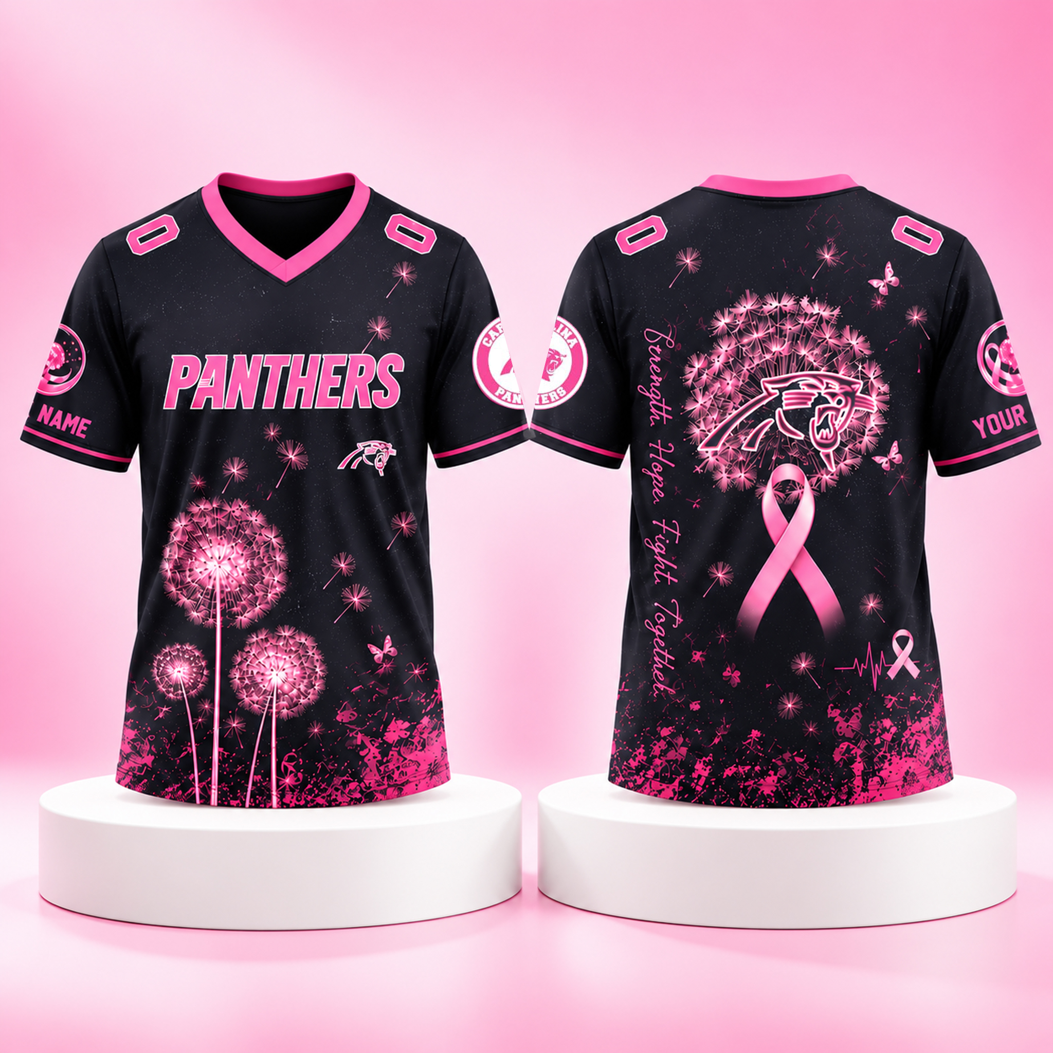 2026 Panthers Breast Cancer Awareness Football Jersey 2 2026 Panthers Breast Cancer Awareness Football Jersey 2