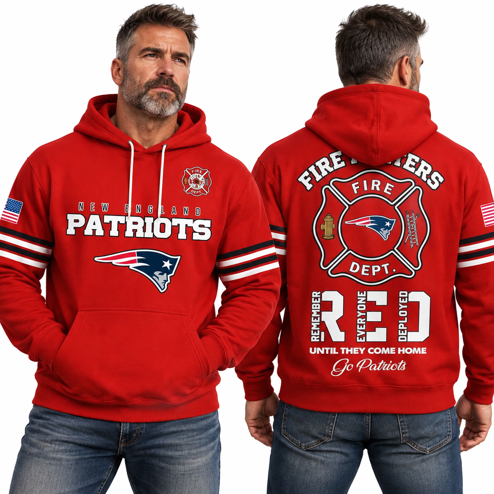2026 Patriots Firefighters Appreciation Hoodie 3 2026 Patriots Firefighters Appreciation Hoodie 3