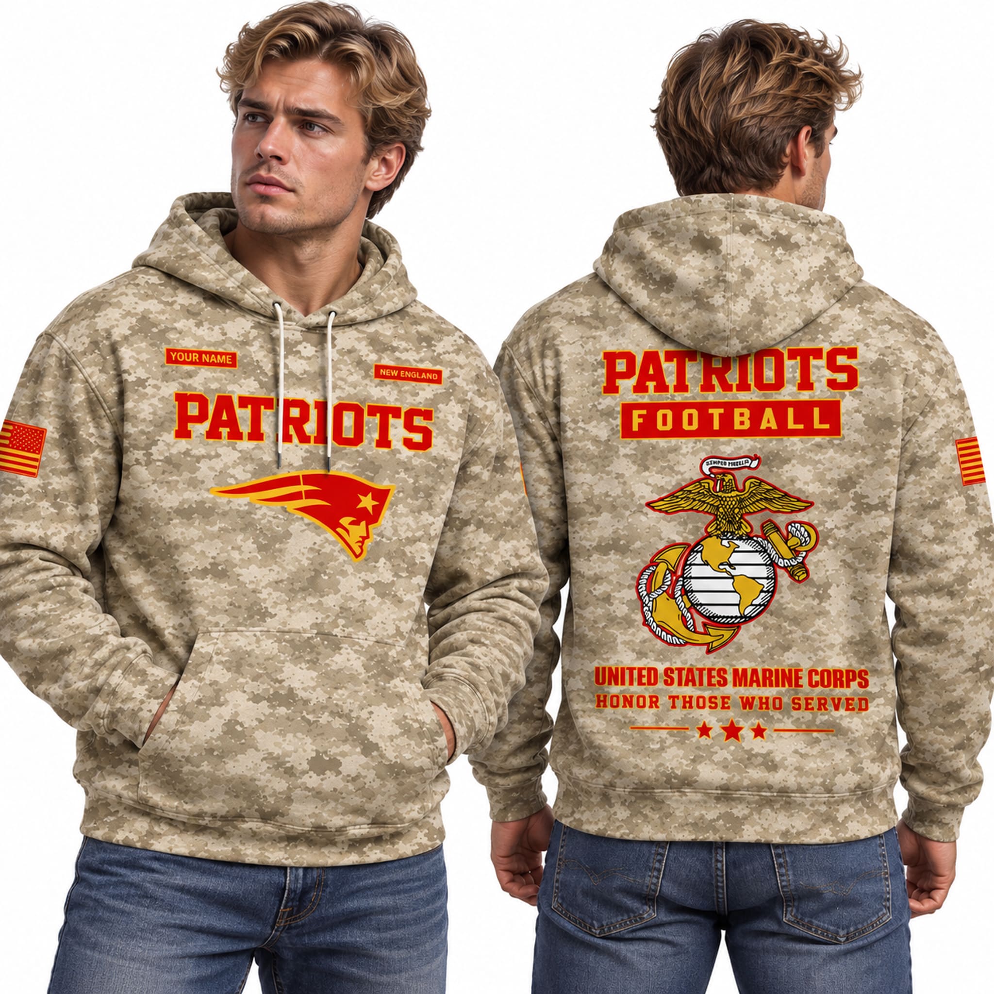 2026 Patriots USMC Appreciation Camo Hoodie 3 2026 Patriots USMC Appreciation Camo Hoodie 3