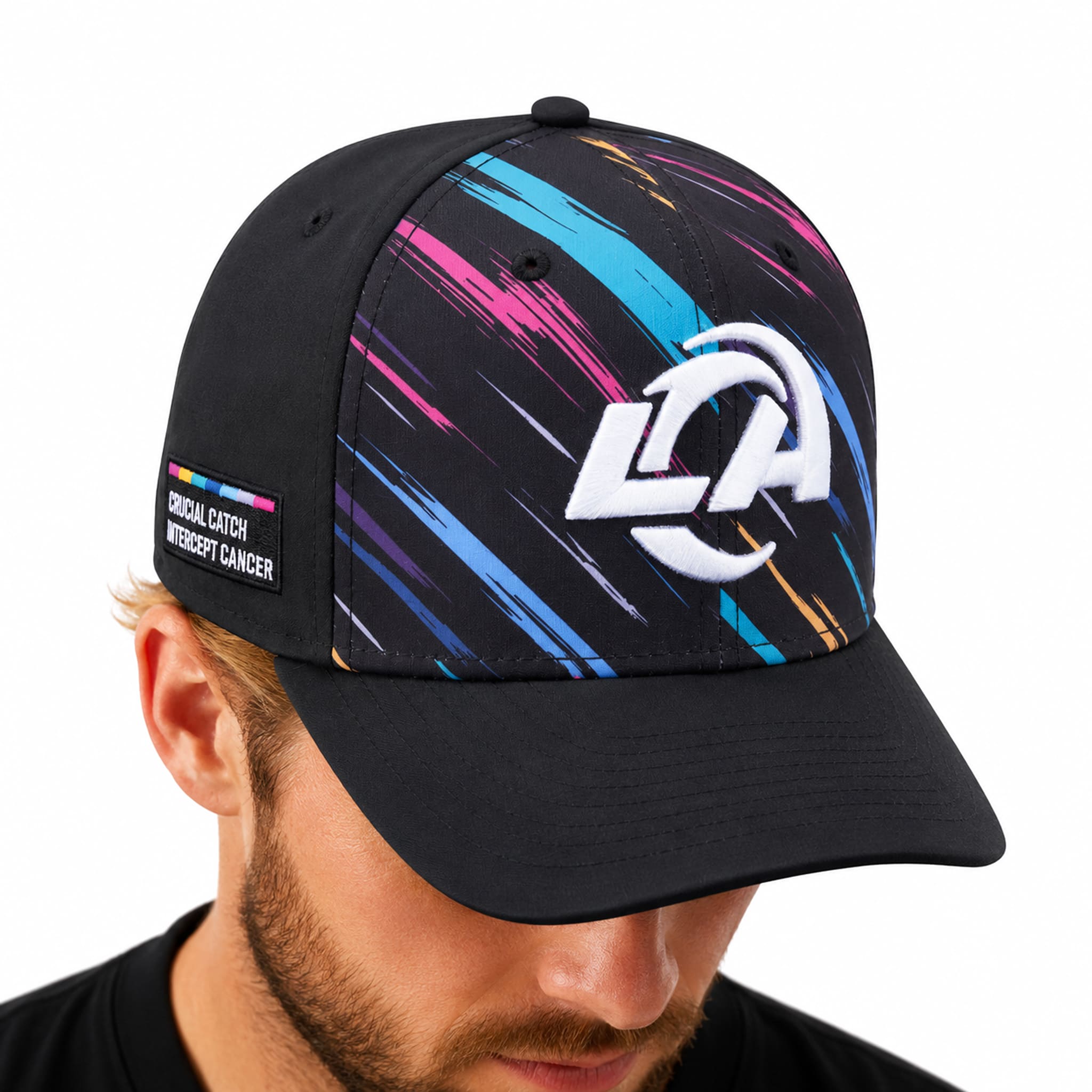 2026 Rams Crucial Catch Cancer Hat 1 2026 Rams Crucial Catch Cancer Hat 1
