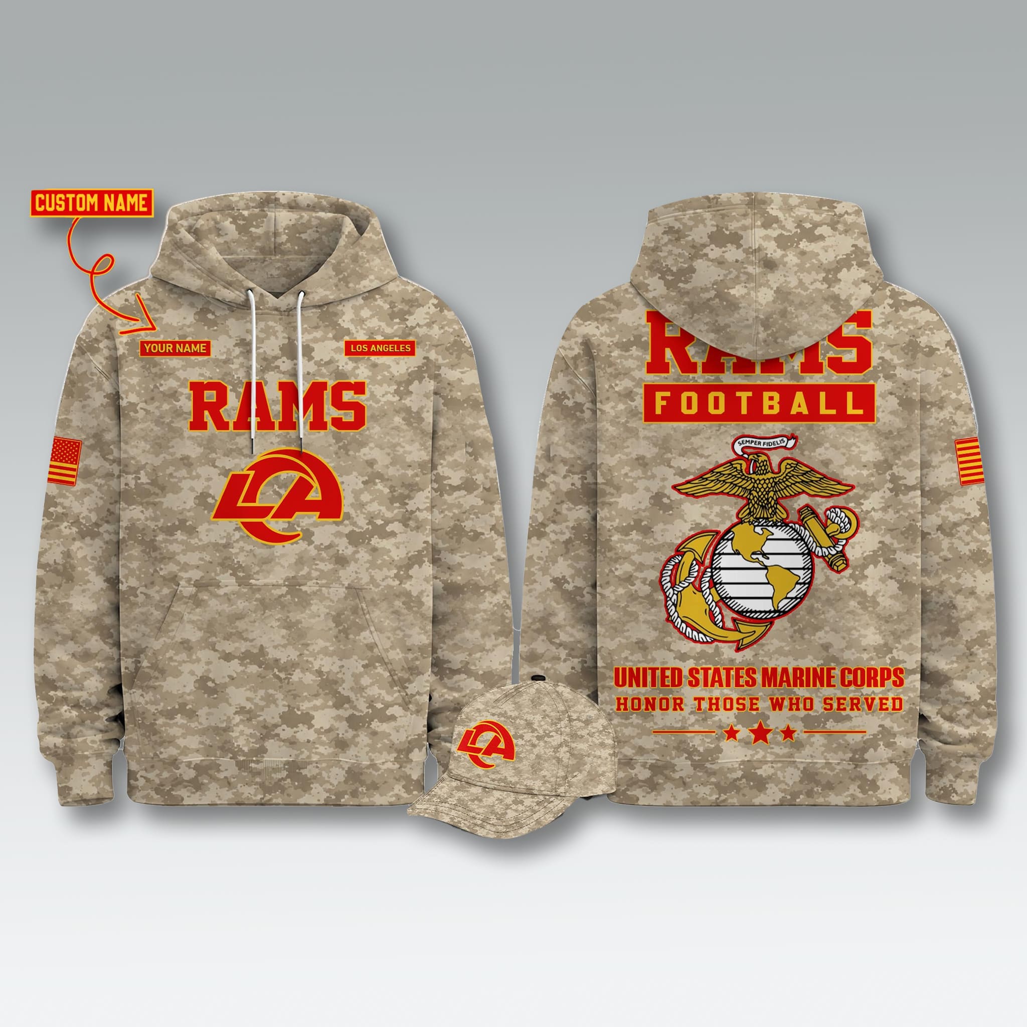 2026 Rams USMC Appreciation Hoodie 1 2026 Rams USMC Appreciation Hoodie 1