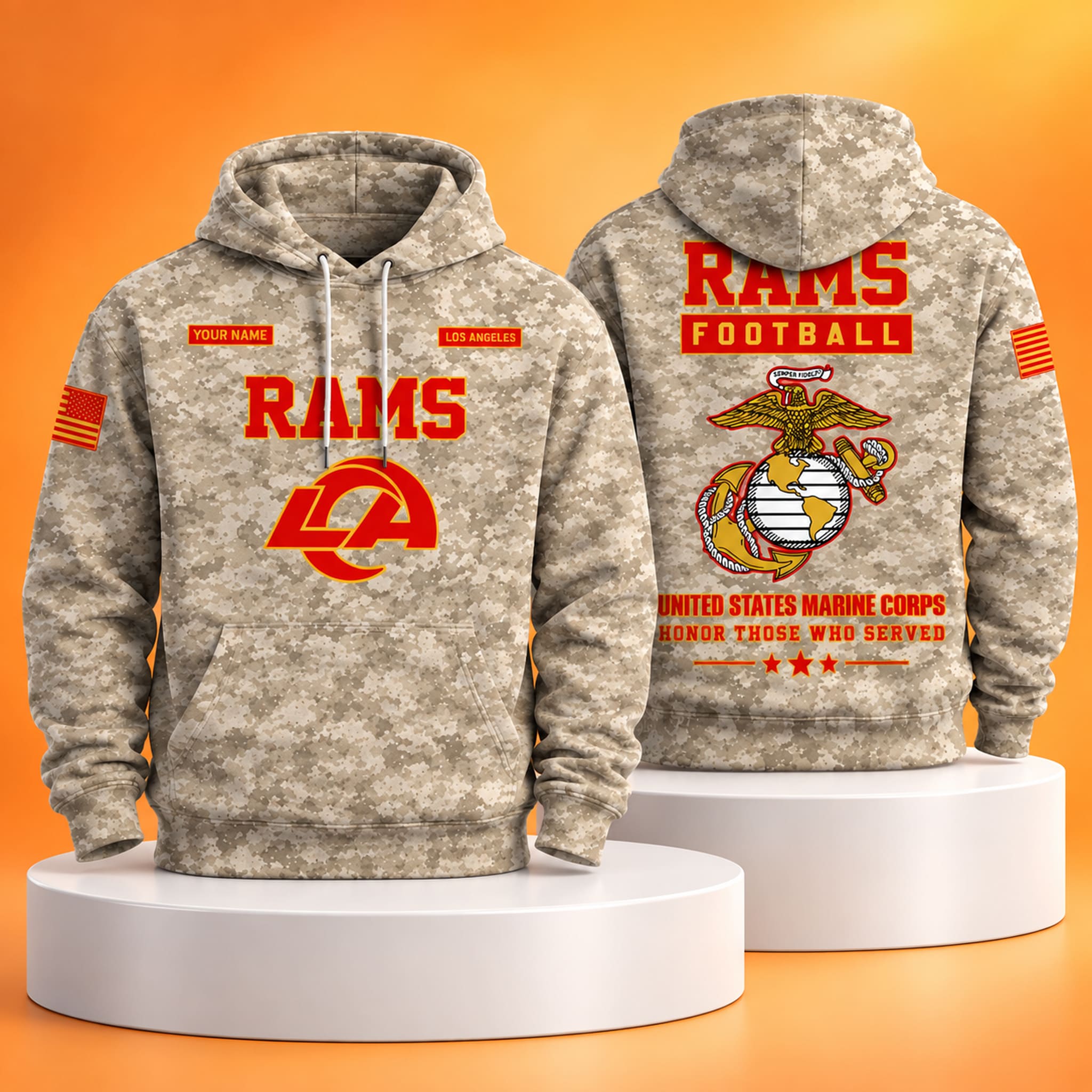 2026 Rams USMC Appreciation Hoodie 2 2026 Rams USMC Appreciation Hoodie 2