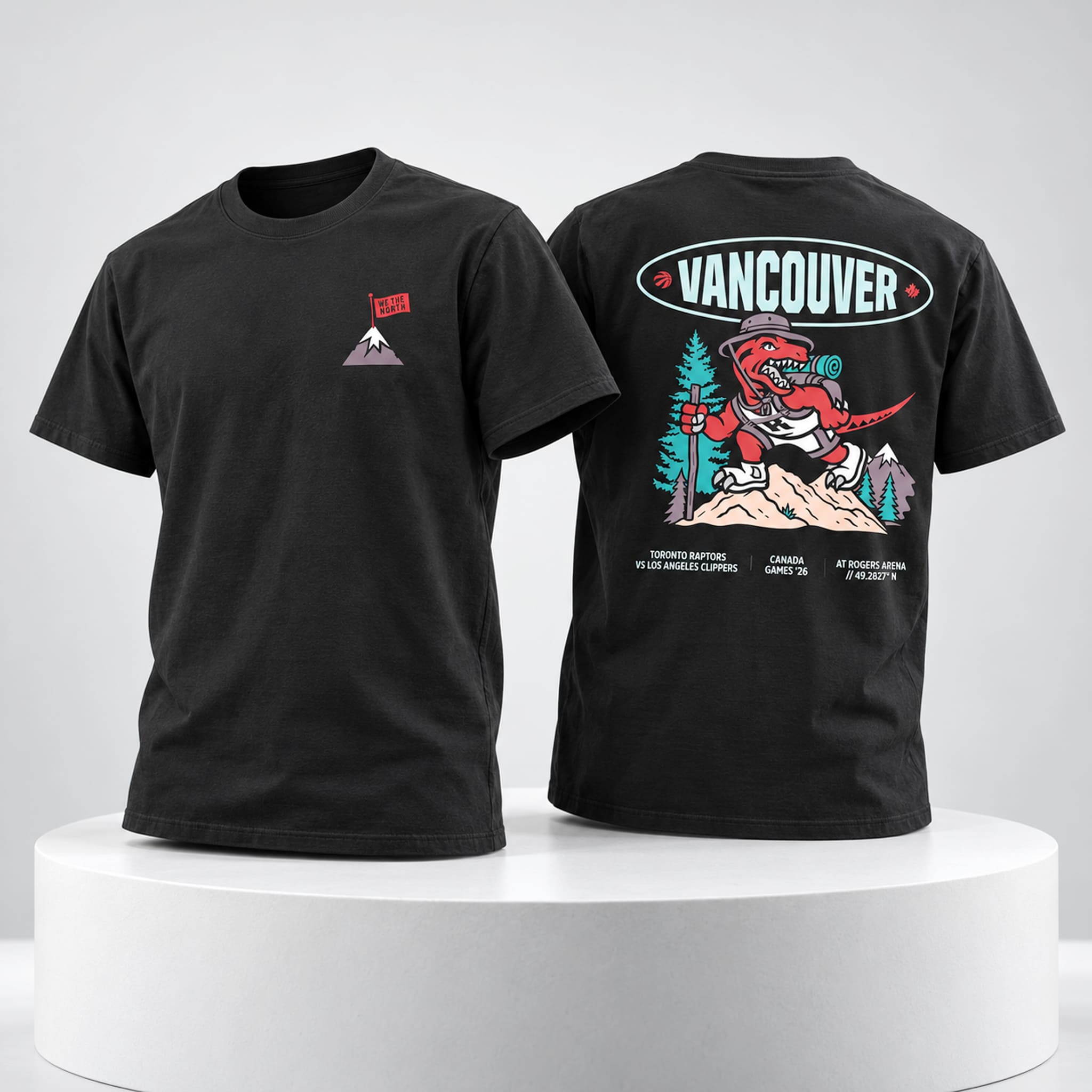2026 Raptors Vancouver Canada Games T-Shirt 3 2026 Raptors Vancouver Canada Games T Shirt 3