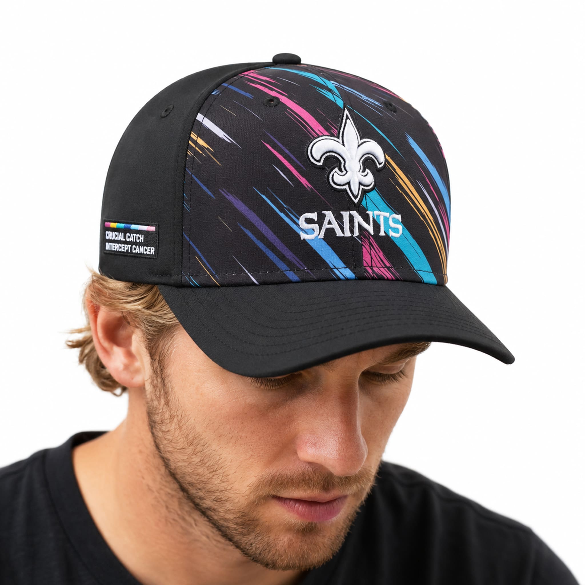 2026 Saints Crucial Catch Cancer Hat 5 2026 Saints Crucial Catch Cancer Hat