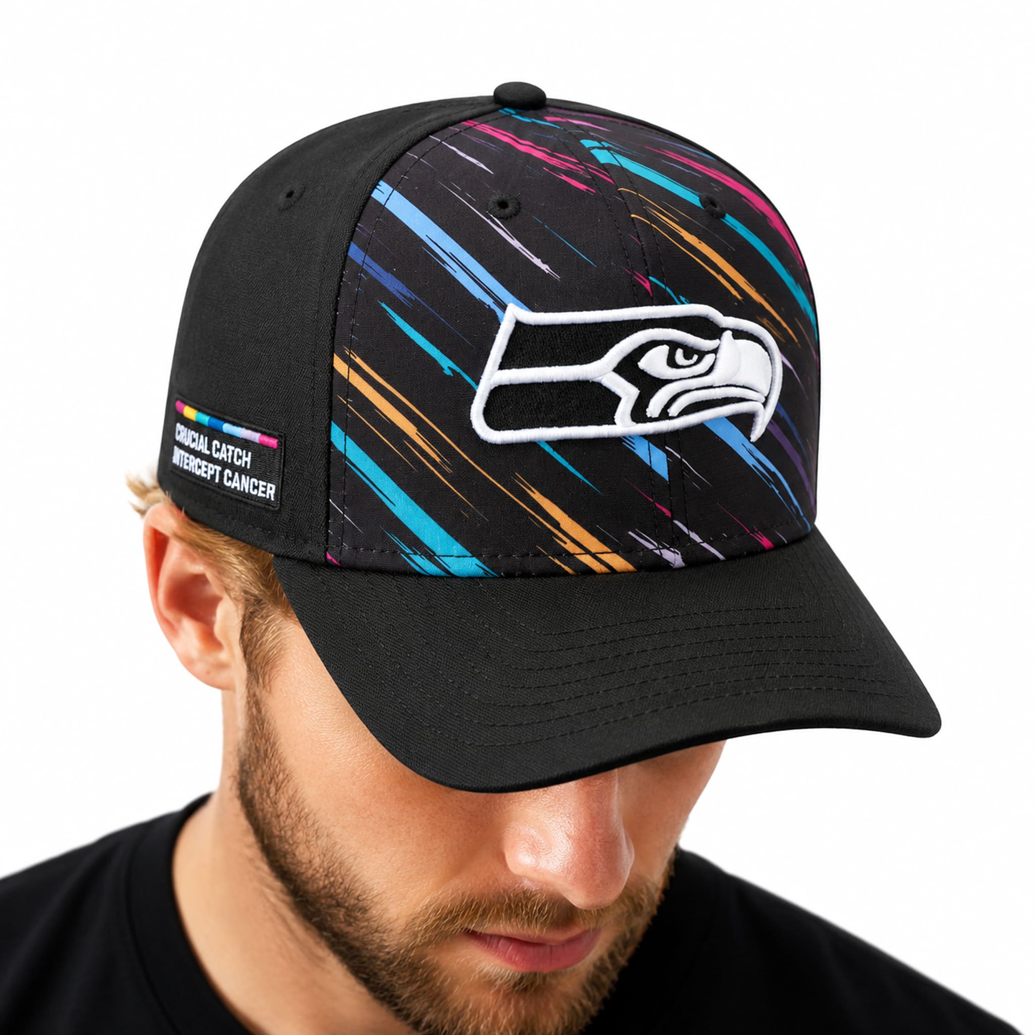 2026 Seahawks Crucial Catch Cancer Hat 4 2026 Seahawks Crucial Catch Cancer Hat 4