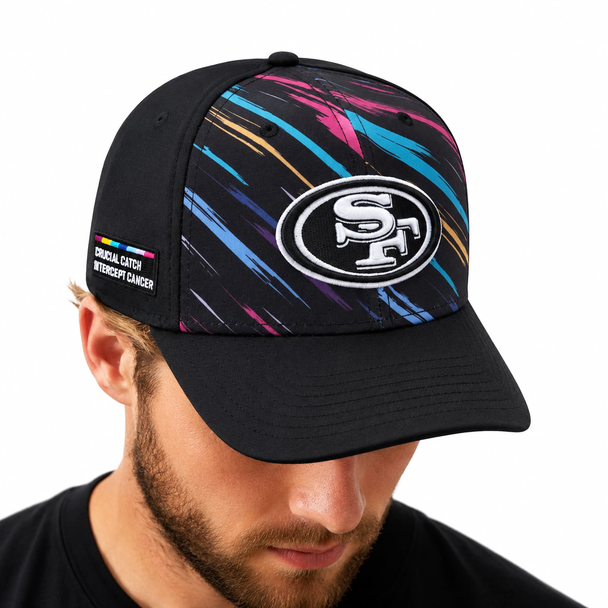 49ers Crucial Catch Cancer Hat 2026 2 49ers Crucial Catch Cancer Hat 2026 2