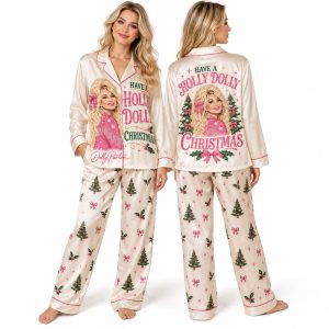 Dolly Parton Have A Holly Dolly Christmas Pajama Set 1