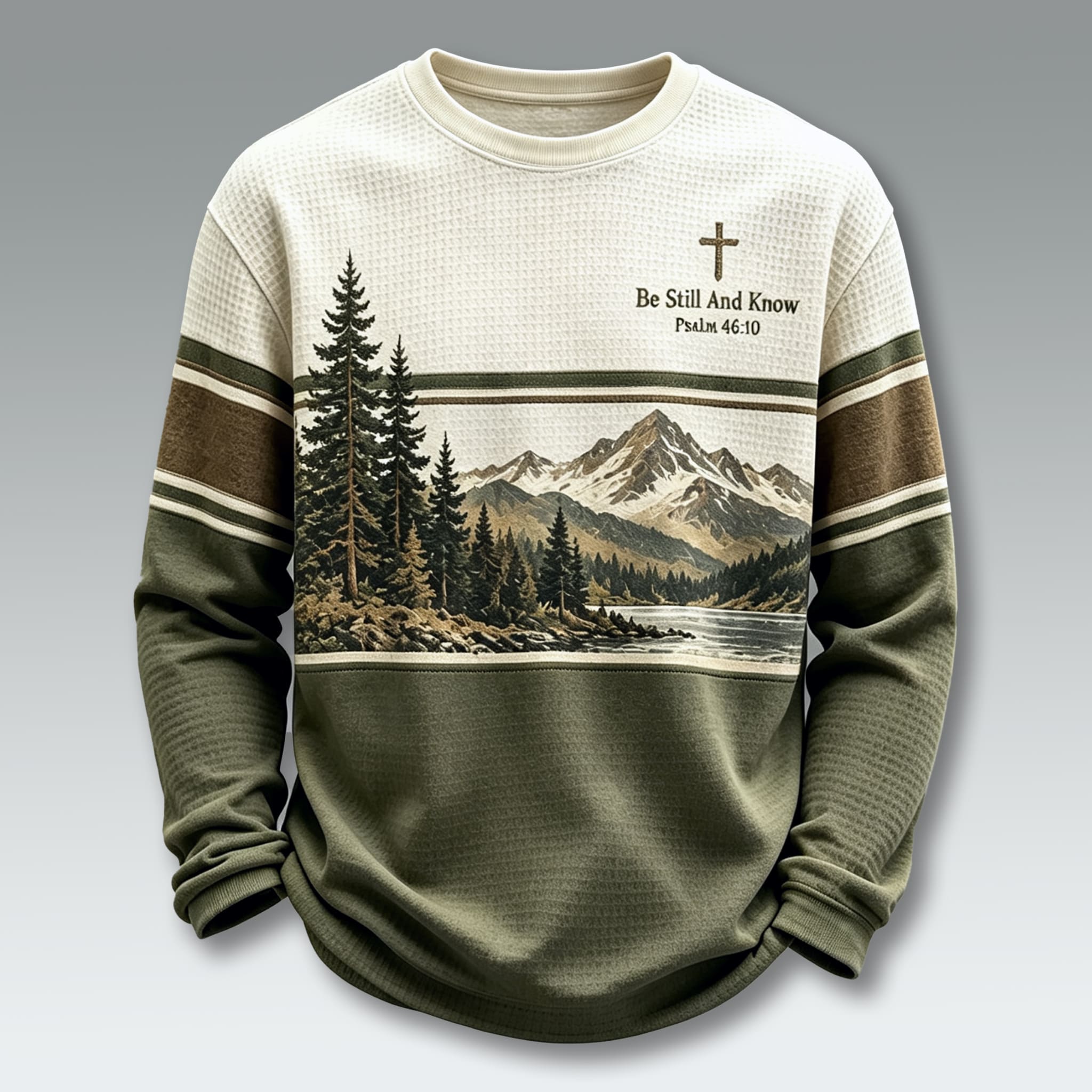 Be Still And Know Psalm 46 10 Waffle Sweater 3 Be Still And Know Psalm 46 10 Waffle Sweater 3