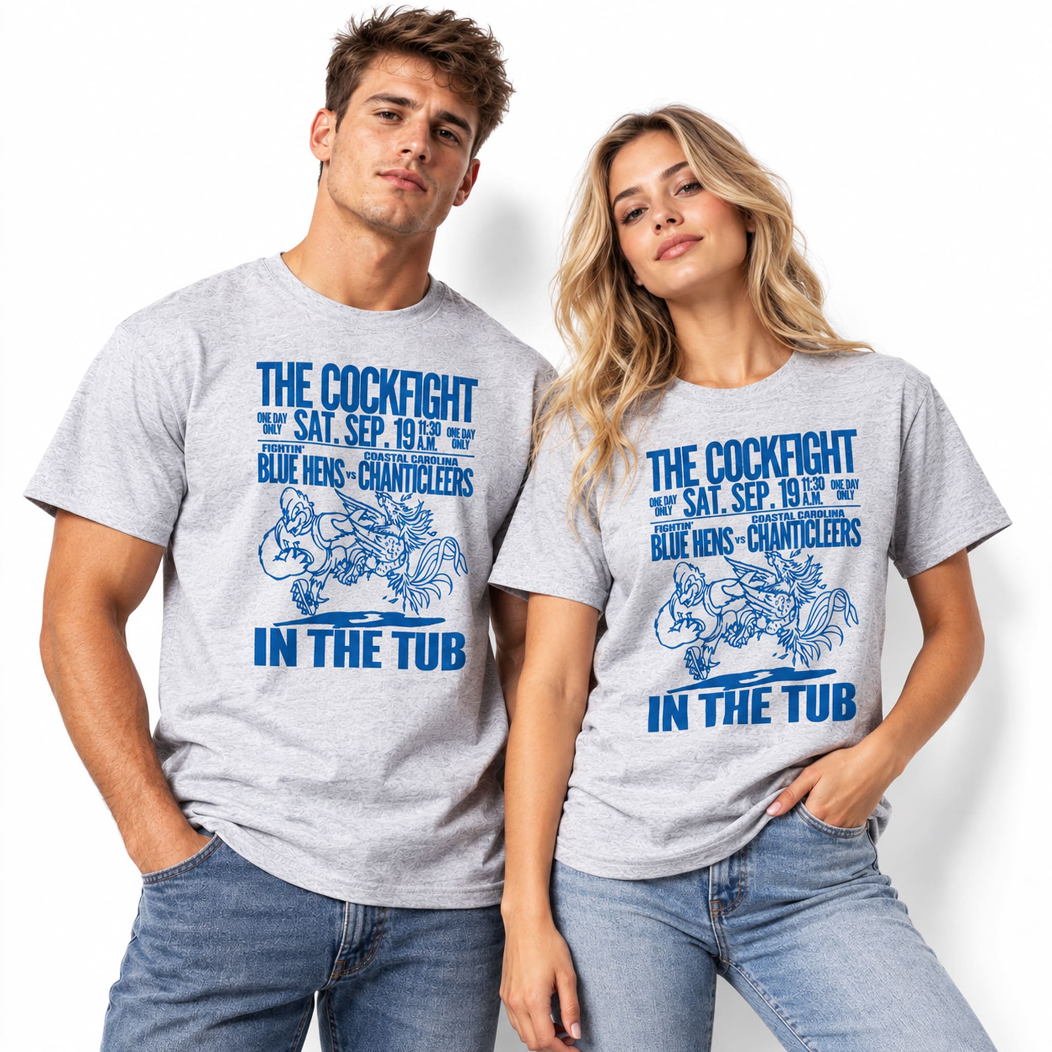 Delaware Football The Cockfight In The Tub Shirt 2 Delaware Football The Cockfight In The Tub Shirt 2