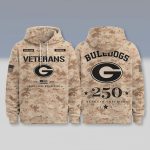 Georgia Bulldogs USA 250 Veterans Day Camo Hoodie