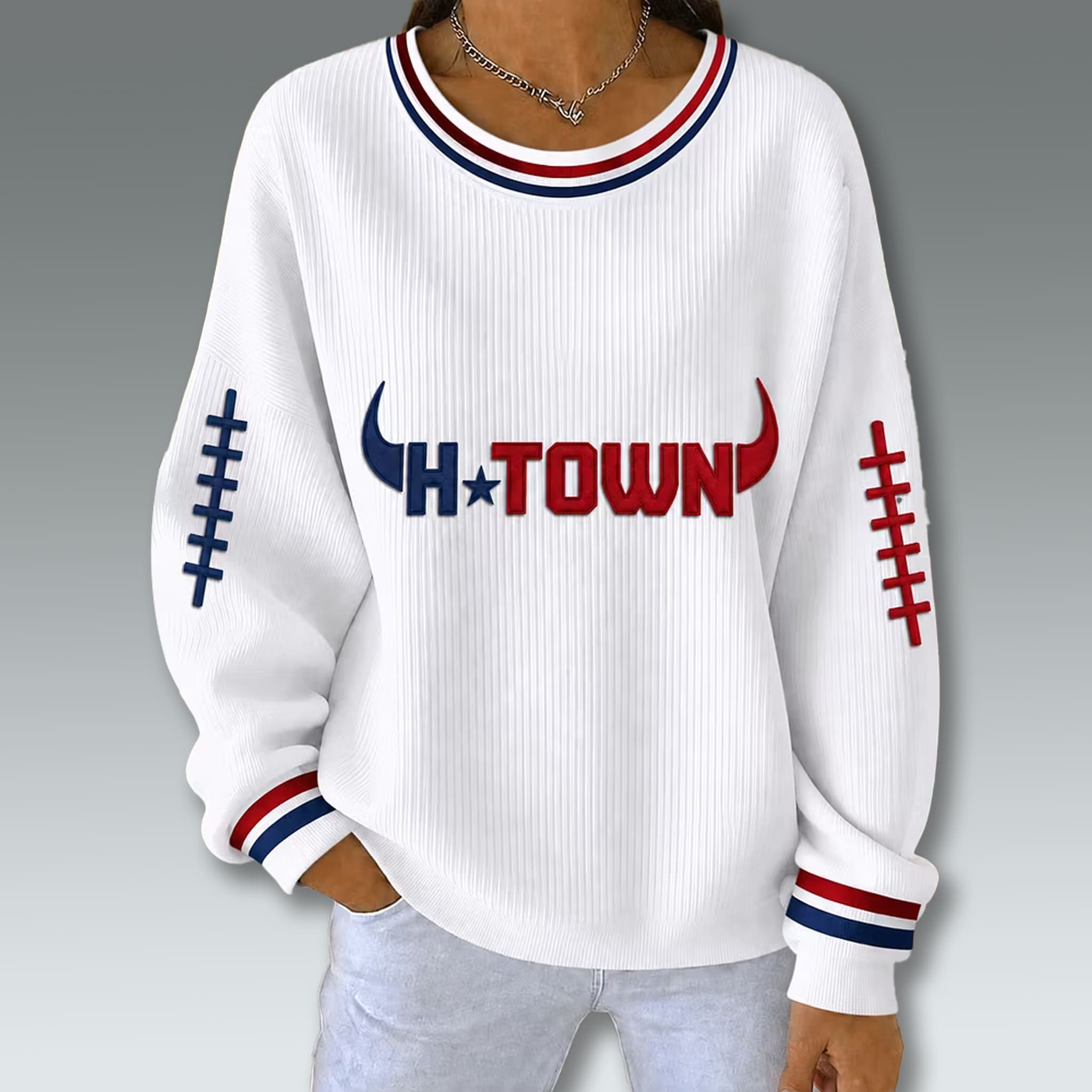 Texans Rivalries 2026 H-Town Waffle Sweater 2 Texans Rivalries 2026 H Town Waffle Sweater 2