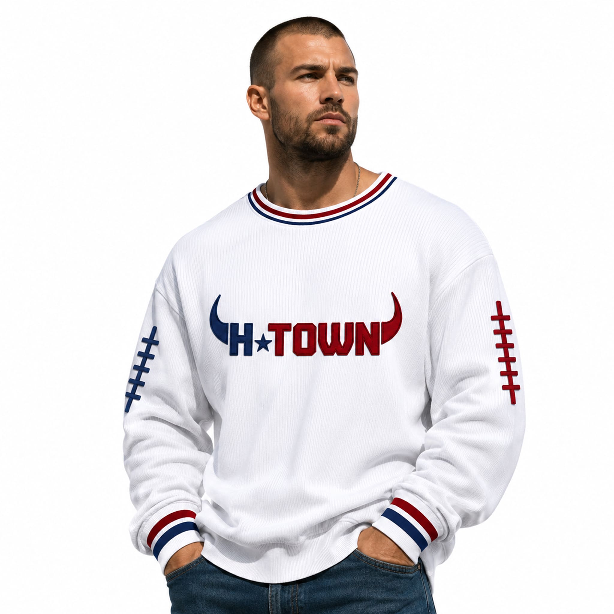 Texans Rivalries 2026 H-Town Waffle Sweater 3 Texans Rivalries 2026 H Town Waffle Sweater