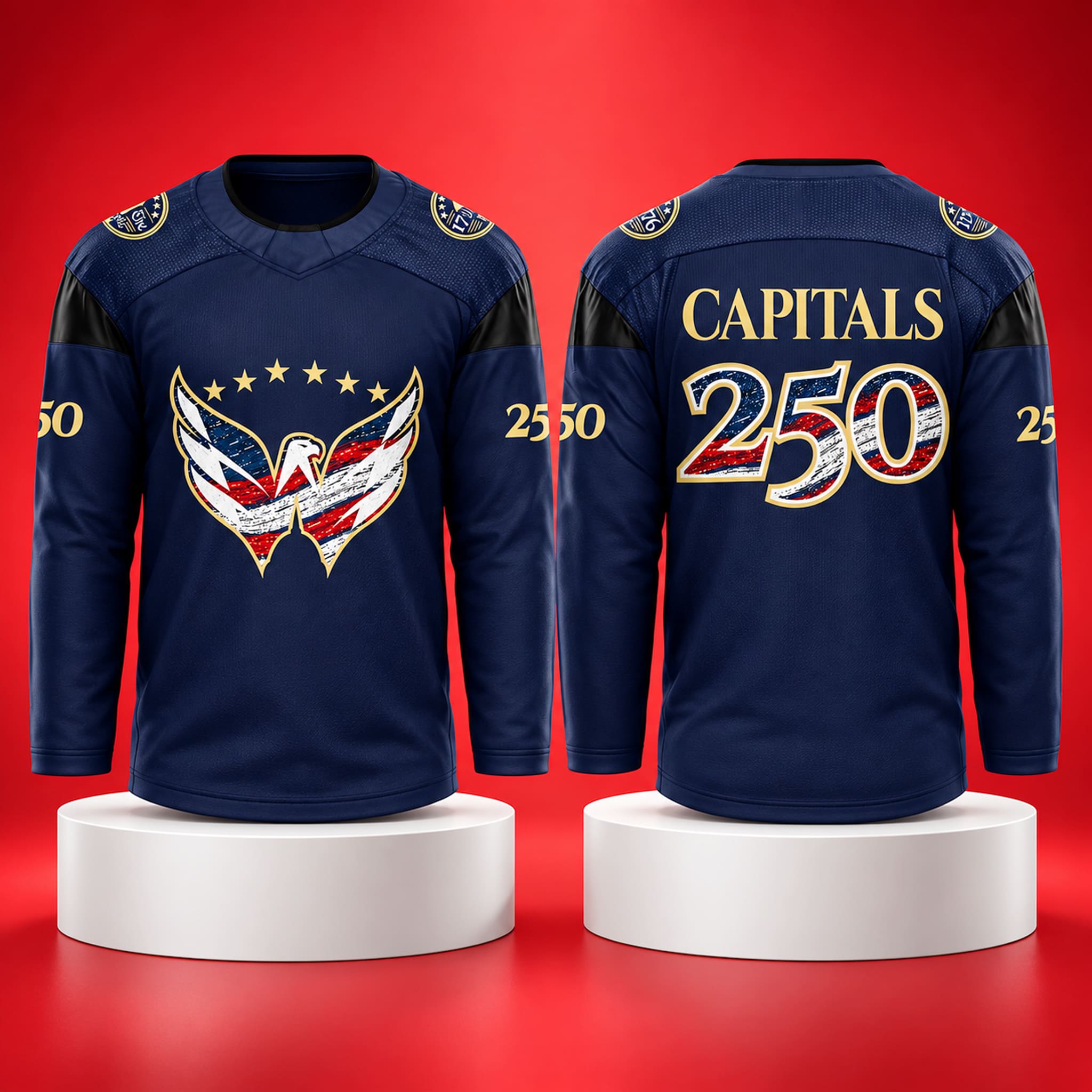 Washington Capitals USA 250 Hockey Jersey 3 Washington Capitals USA 250 Hockey Jersey 3