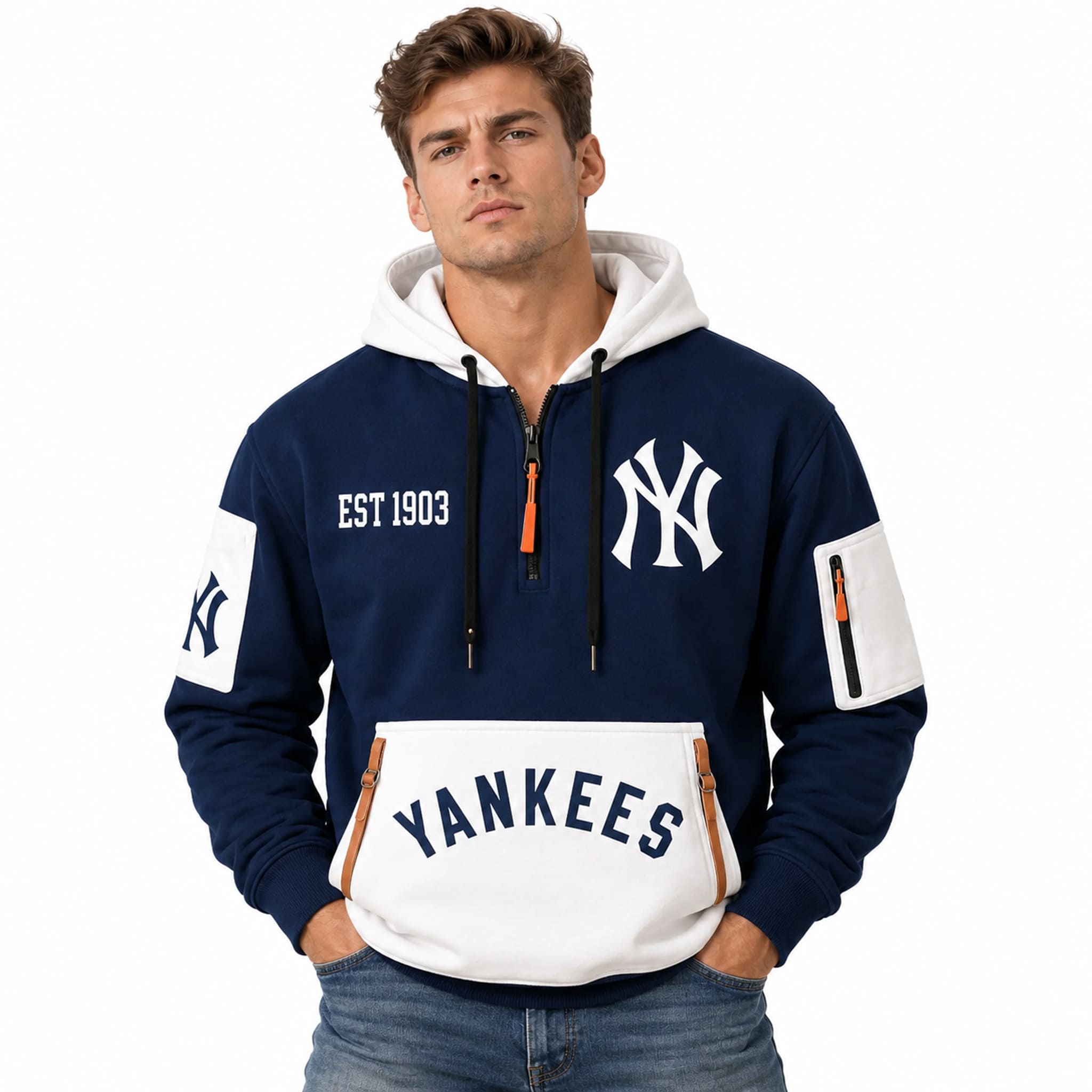 Yankees 1903 Varsity Quarter Zip Hoodie 3 Yankees 1903 Varsity Quarter Zip Hoodie 3
