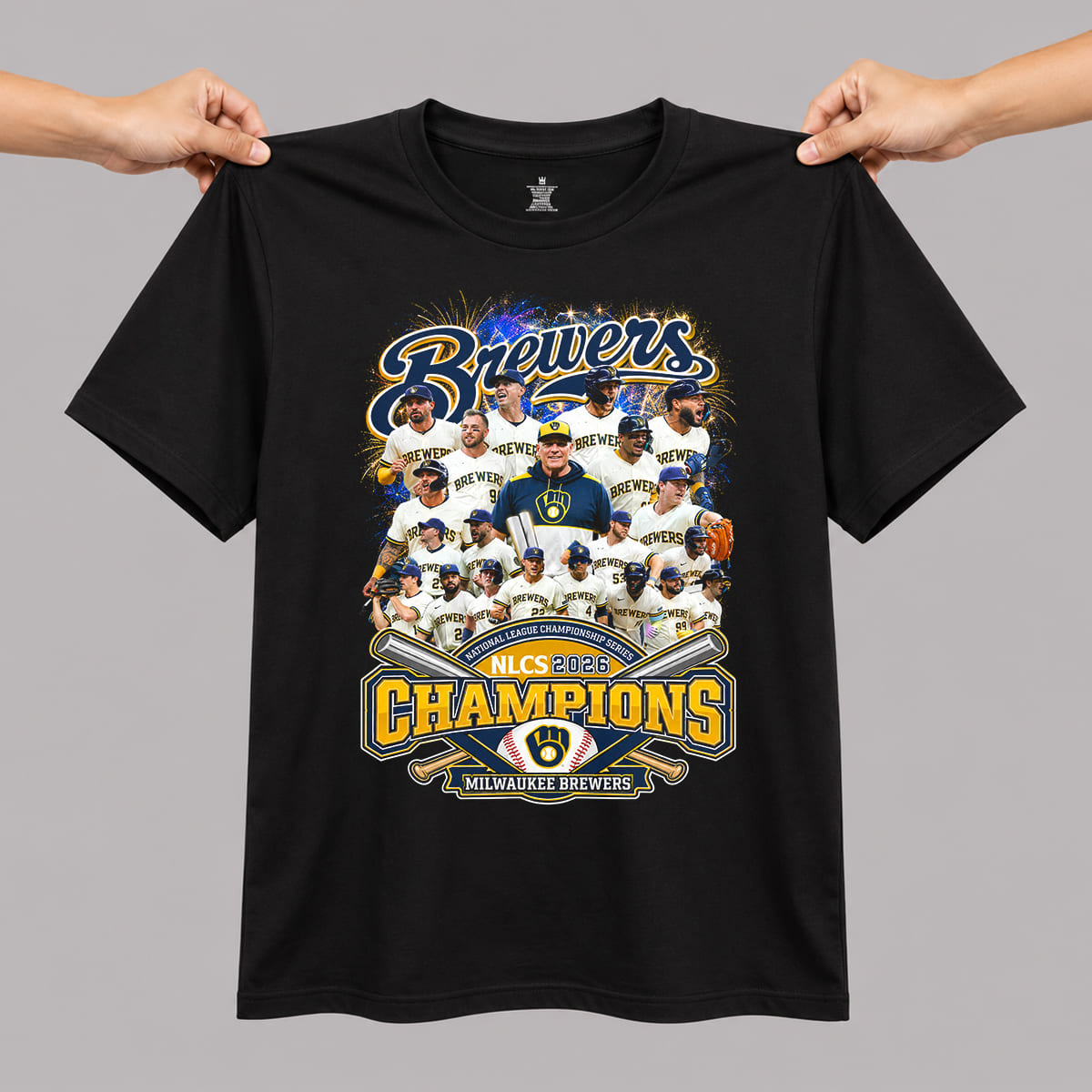 2026 Brewers National League Champions Team Roster Shirt 1 2026 Brewers National League Champions Team Roster Shirt 1